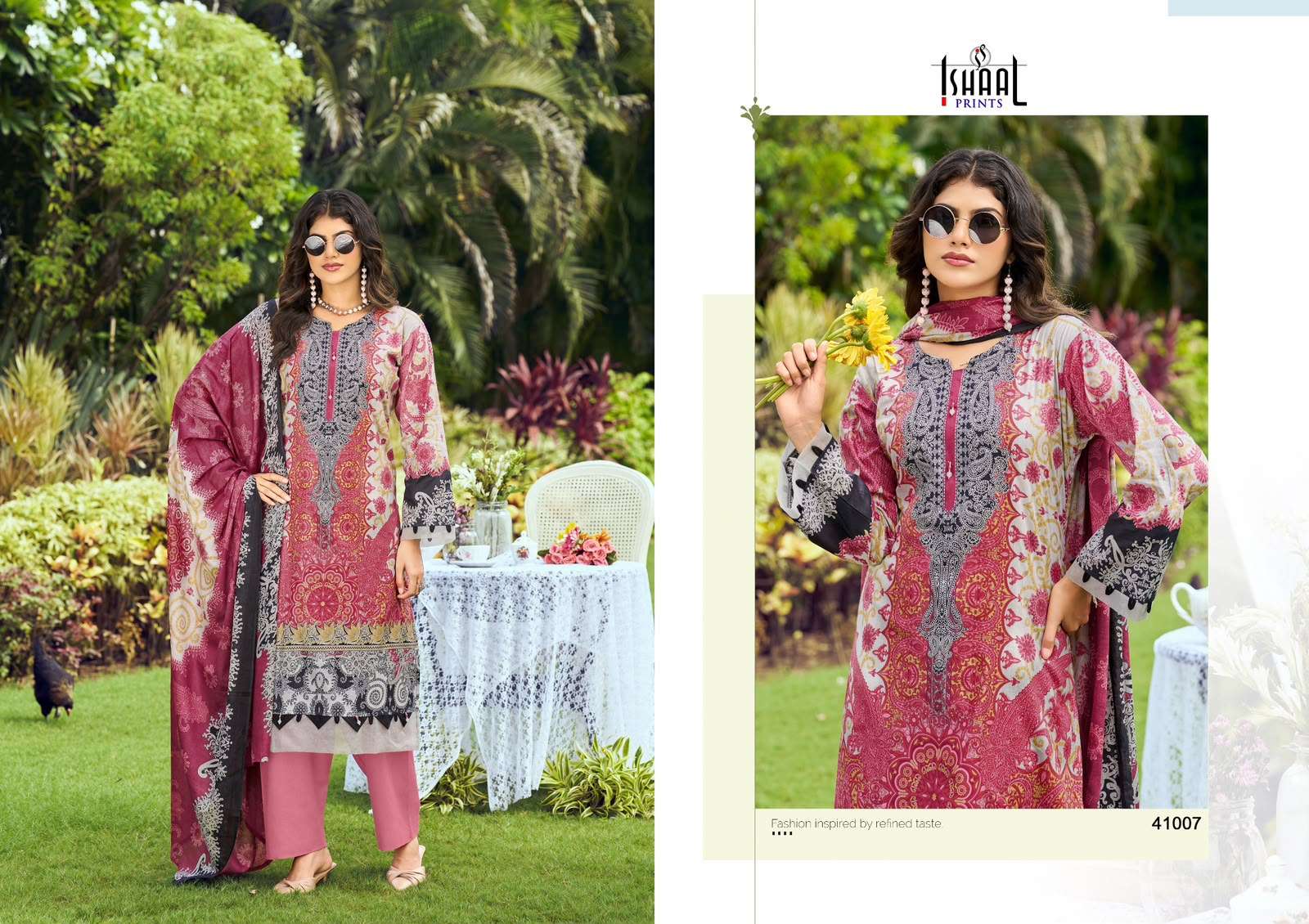 ISHAAL PRINTS GULMOHAR VOL 41 LAWN COTTON DIGITAL PRINTS SALWAR SUIT