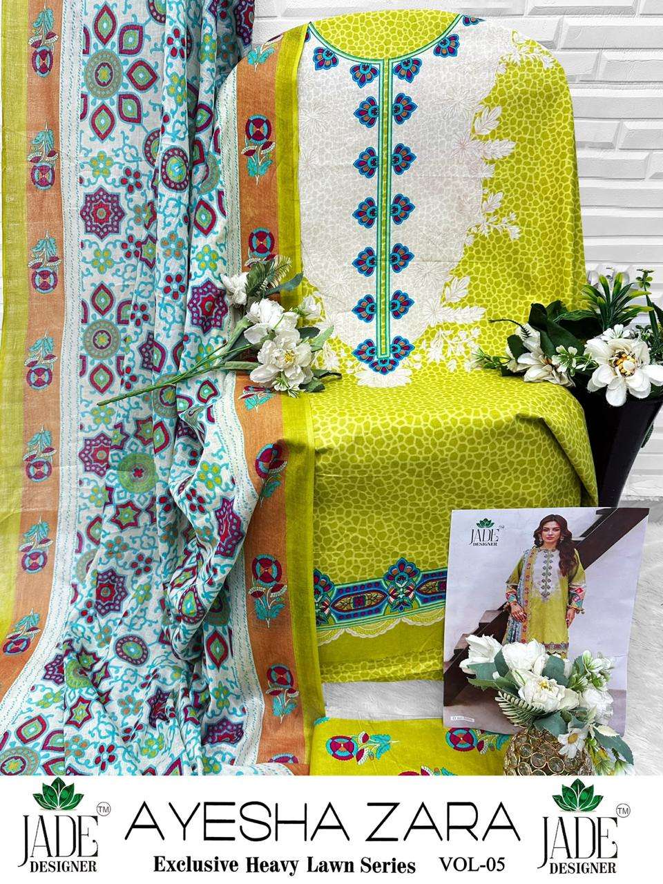 JADE AYESHA ZARA VOL 5 LAWN COTTON DIGITAL PRINT SALWAR SUIT