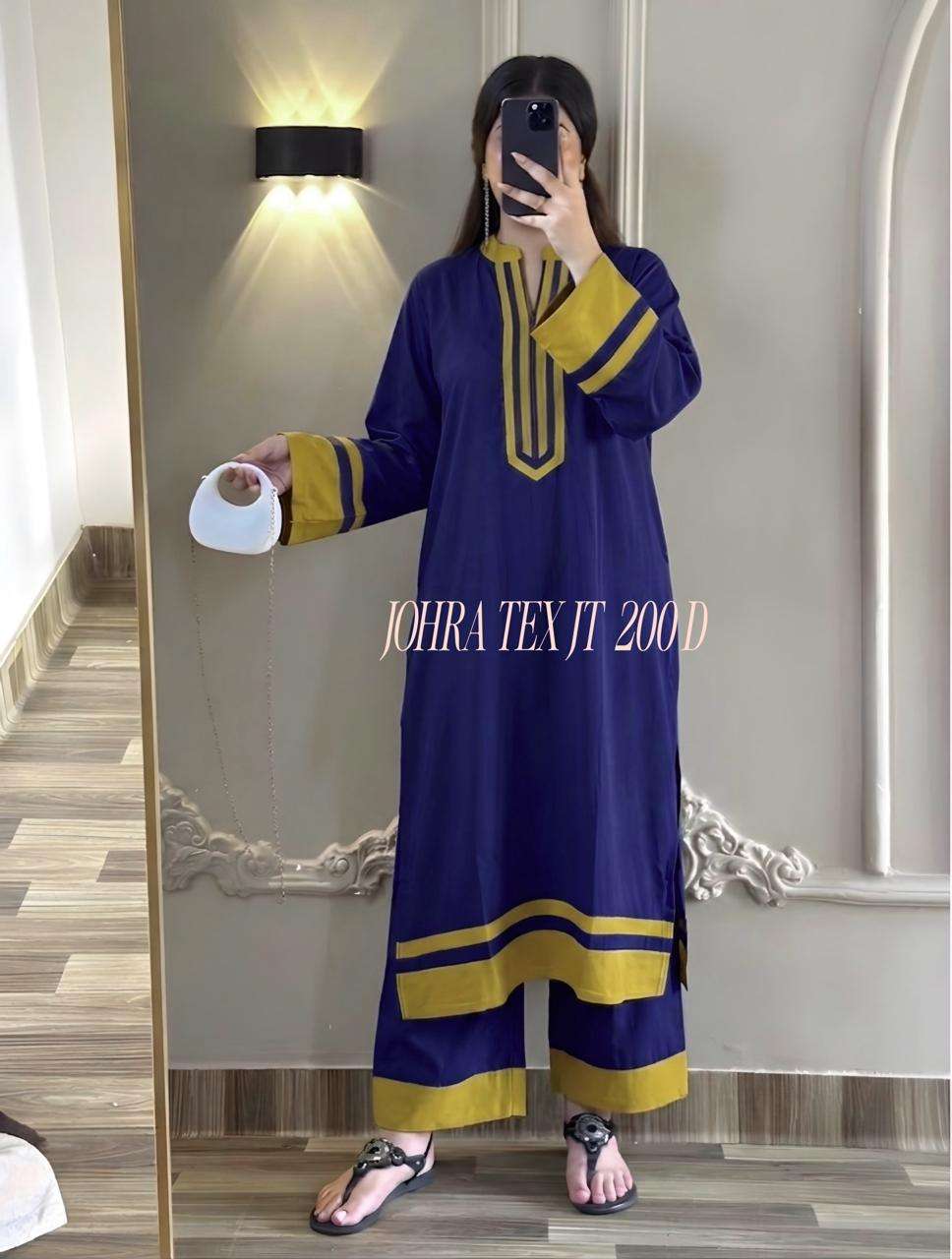 JOHRA TEX JT 200 VISCOSE FANCY PAKISTANI STYLE KURTI WITH BOTTOM PAIR 