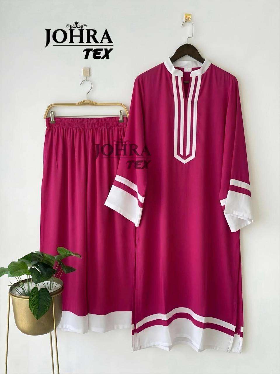 JOHRA TEX JT 200 VISCOSE FANCY PAKISTANI STYLE KURTI WITH BOTTOM PAIR 