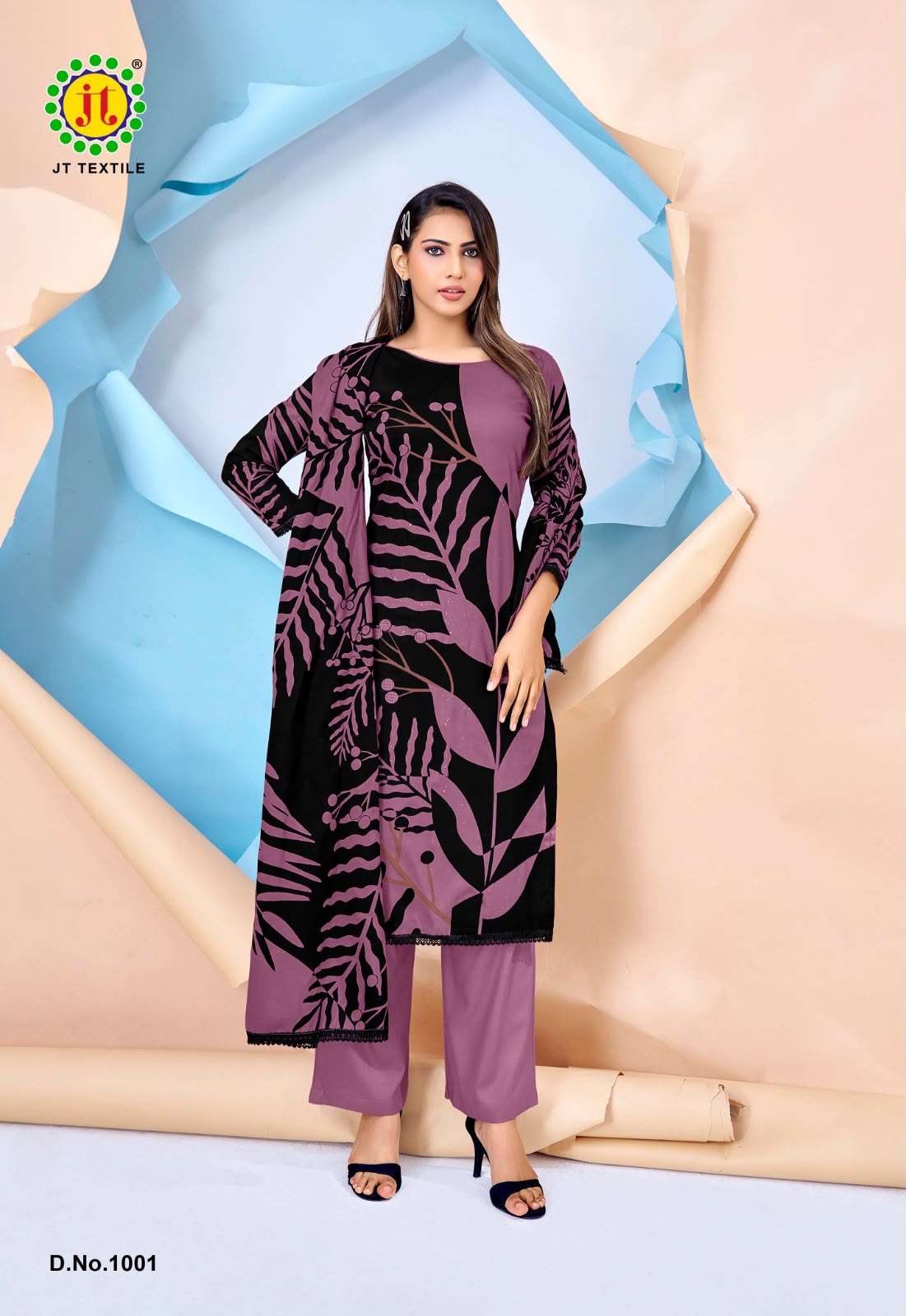 JT NIGAAR VOL 15 RAYON FANCY WORKS LADIES SALWAR SUIT