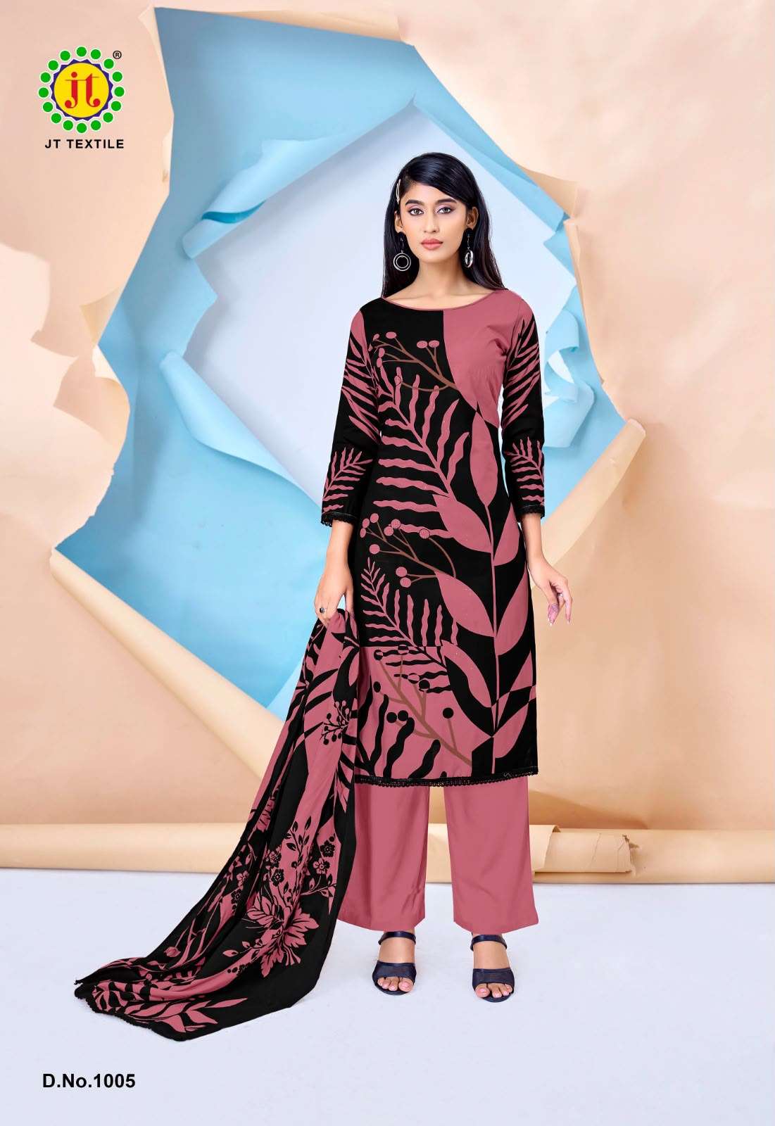 JT NIGAAR VOL 15 RAYON FANCY WORKS LADIES SALWAR SUIT