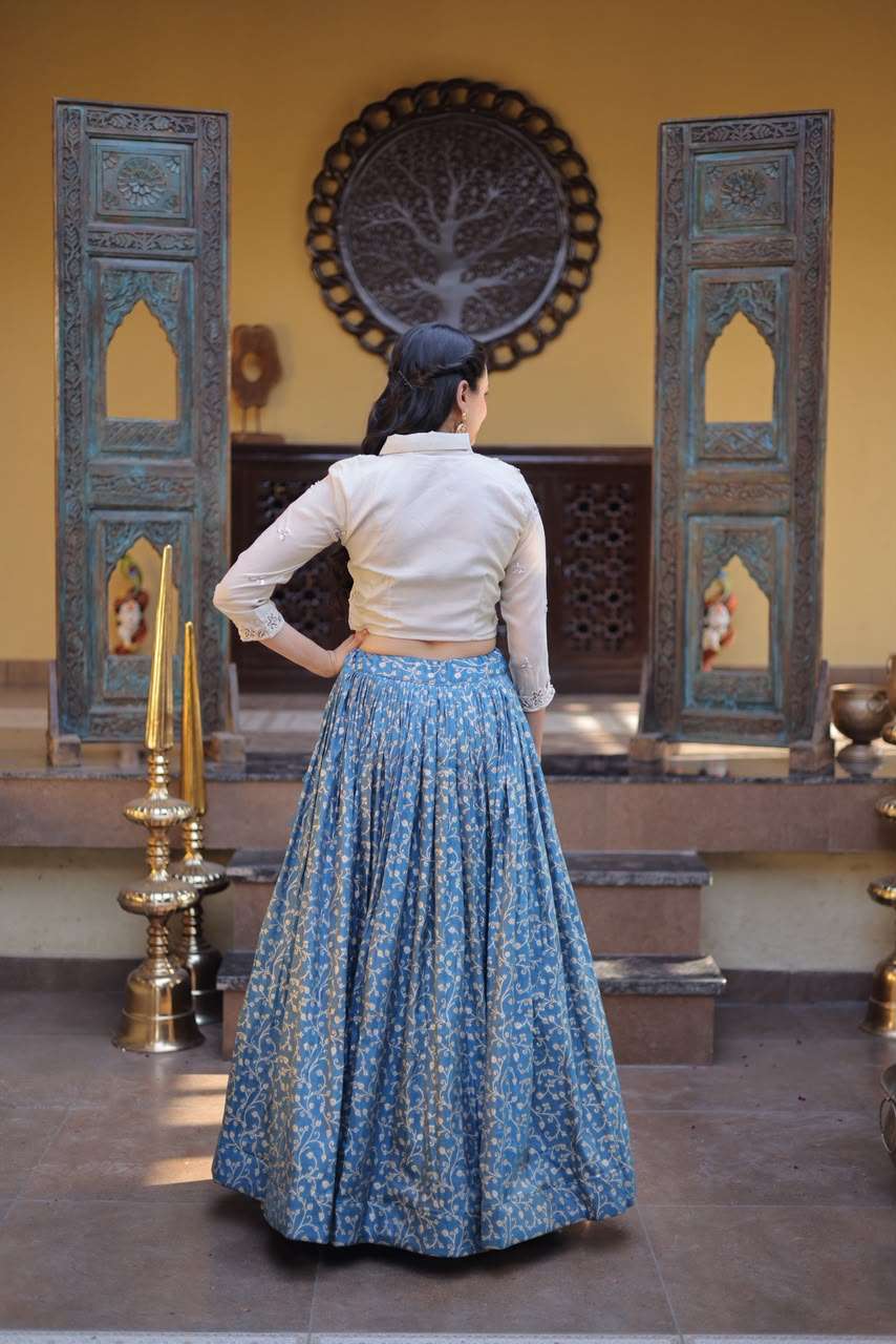 KA 5070 JACQUARD DESIGNER WORK FESTIVE WEAR LEHENGA WITH TOP COLLECTION 