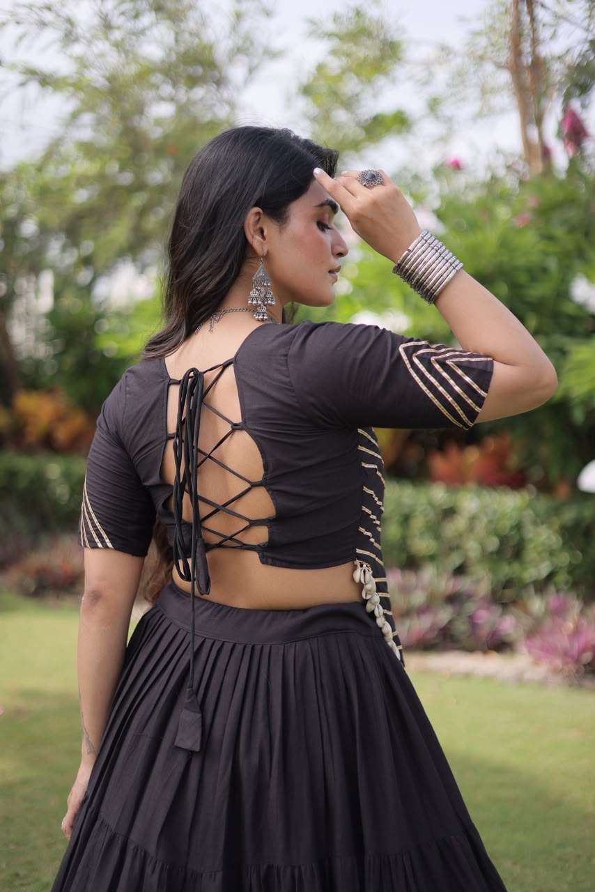 KA 5078 COTTON DESIGNER WORK NAVRATRI WEAR LEHENGA CHOLI COLLECTION