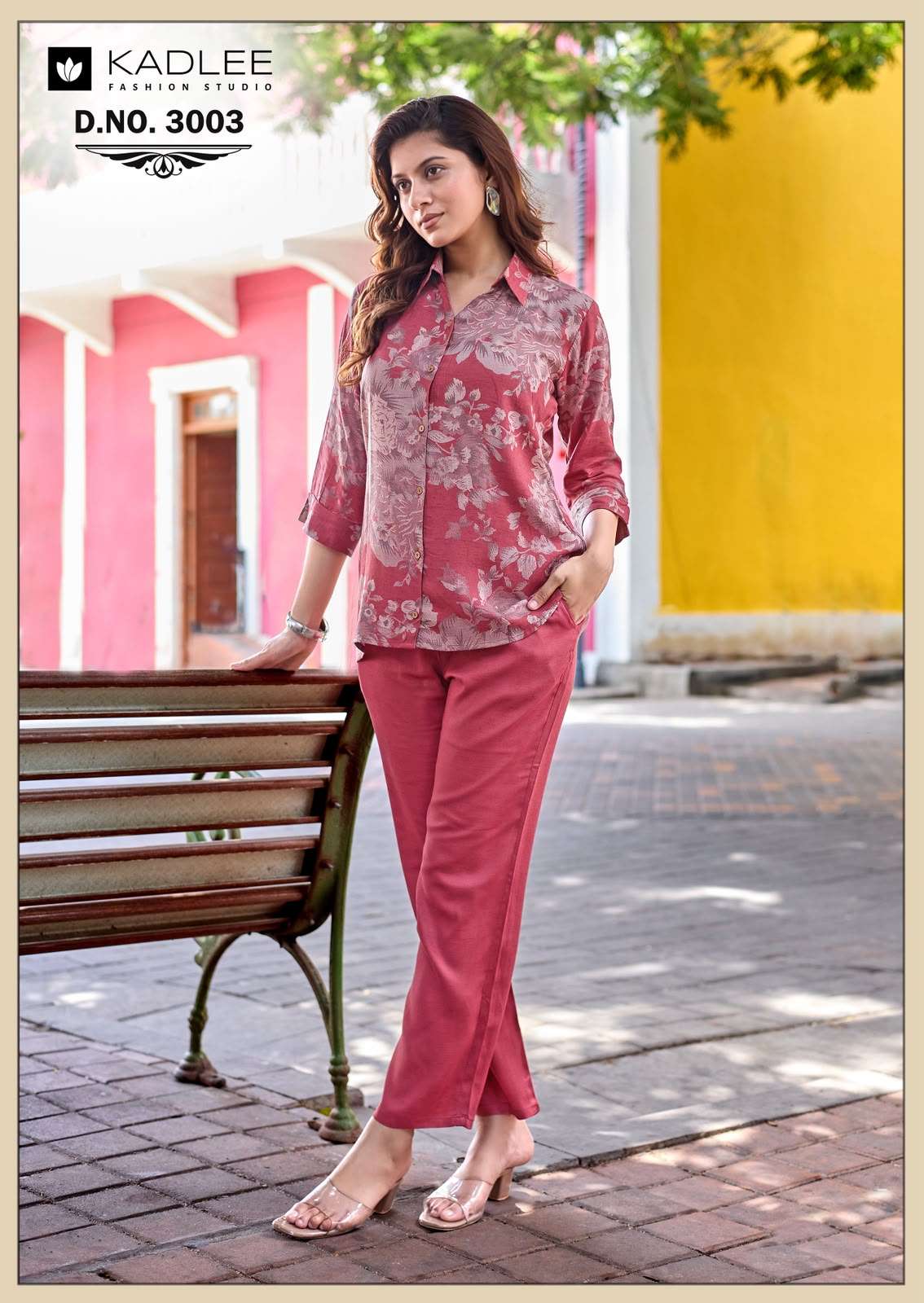 KADLEE FASHION AARU RAYON PRINT FANCY WEAR LADIES TOP WITH PENT PAIR