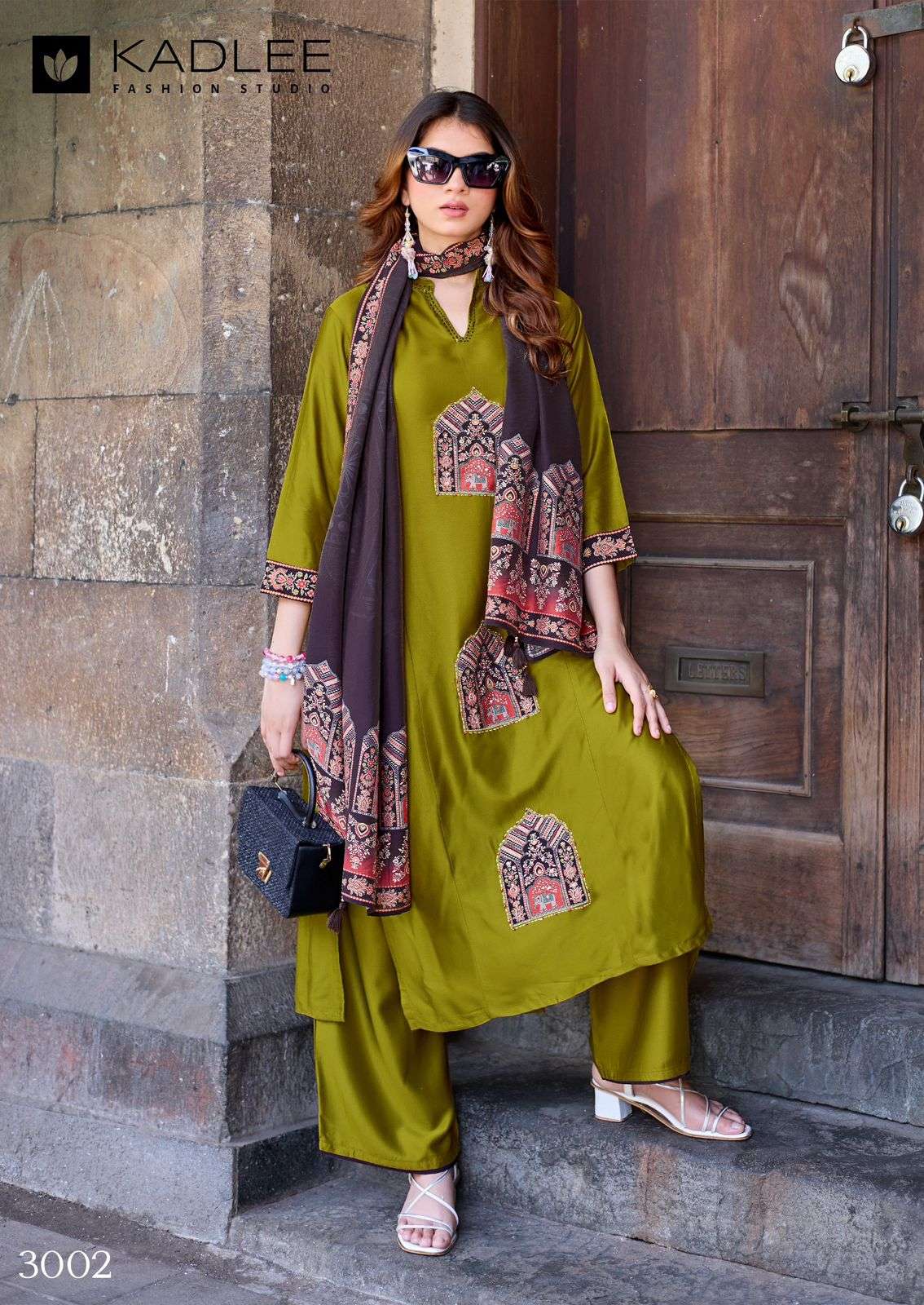 KADLEE FASHION ROYAL QUEEN SILK FANCY WORKS LADIES 3PCS SET COLLECTION 