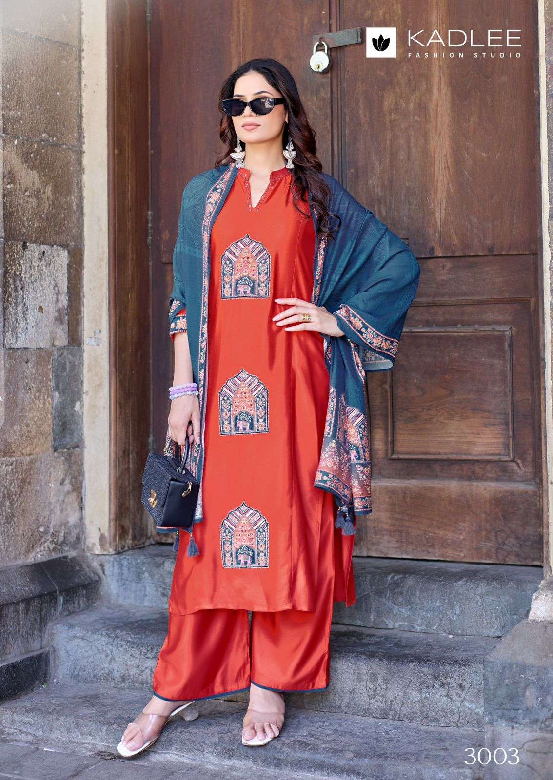 KADLEE FASHION ROYAL QUEEN SILK FANCY WORKS LADIES 3PCS SET COLLECTION 