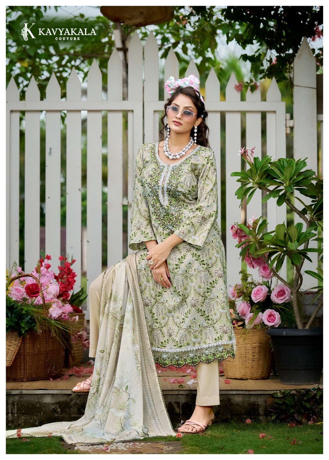 KAVYA KALA COUTURE RIWAYAT VOL 3 LAWN COTTON DESIGNER PRINT WITH FANCY WORK SUIT