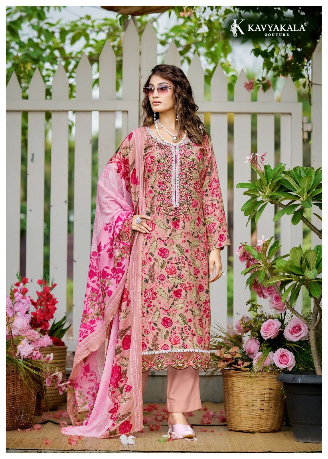 KAVYA KALA COUTURE RIWAYAT VOL 3 LAWN COTTON DESIGNER PRINT WITH FANCY WORK SUIT