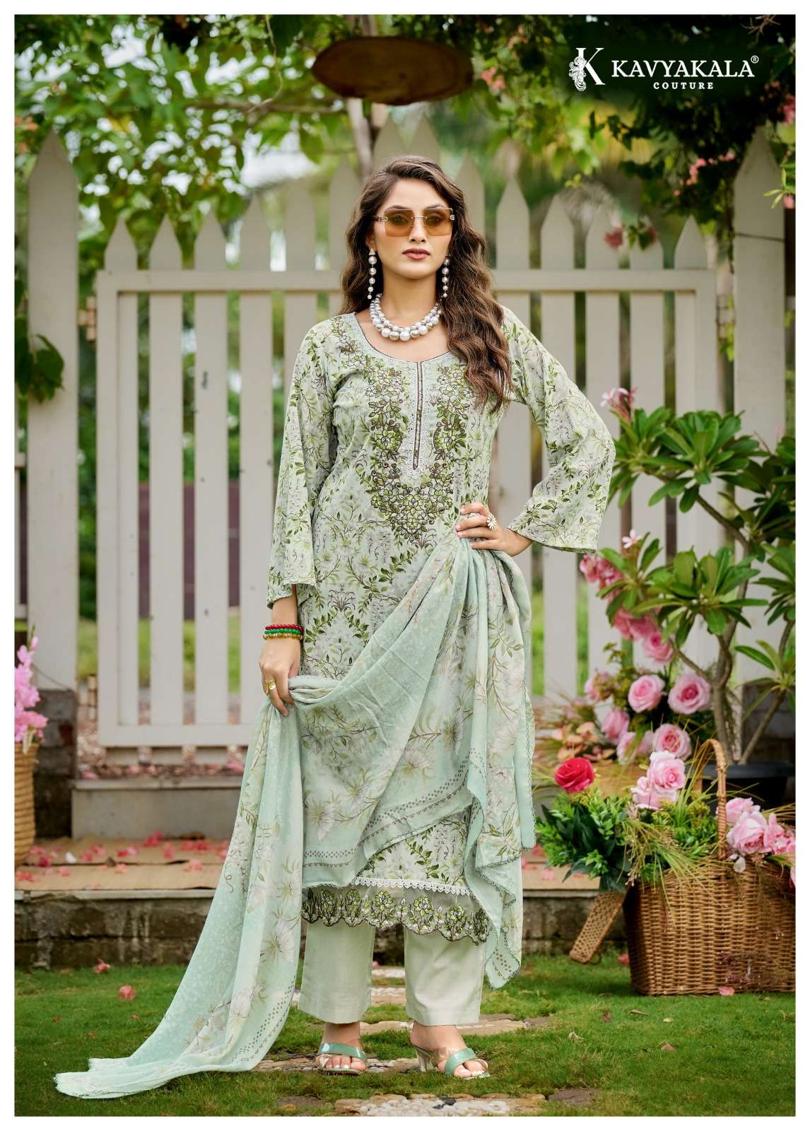 KAVYA KALA COUTURE RIWAYAT VOL 3 LAWN COTTON DESIGNER PRINT WITH FANCY WORK SUIT