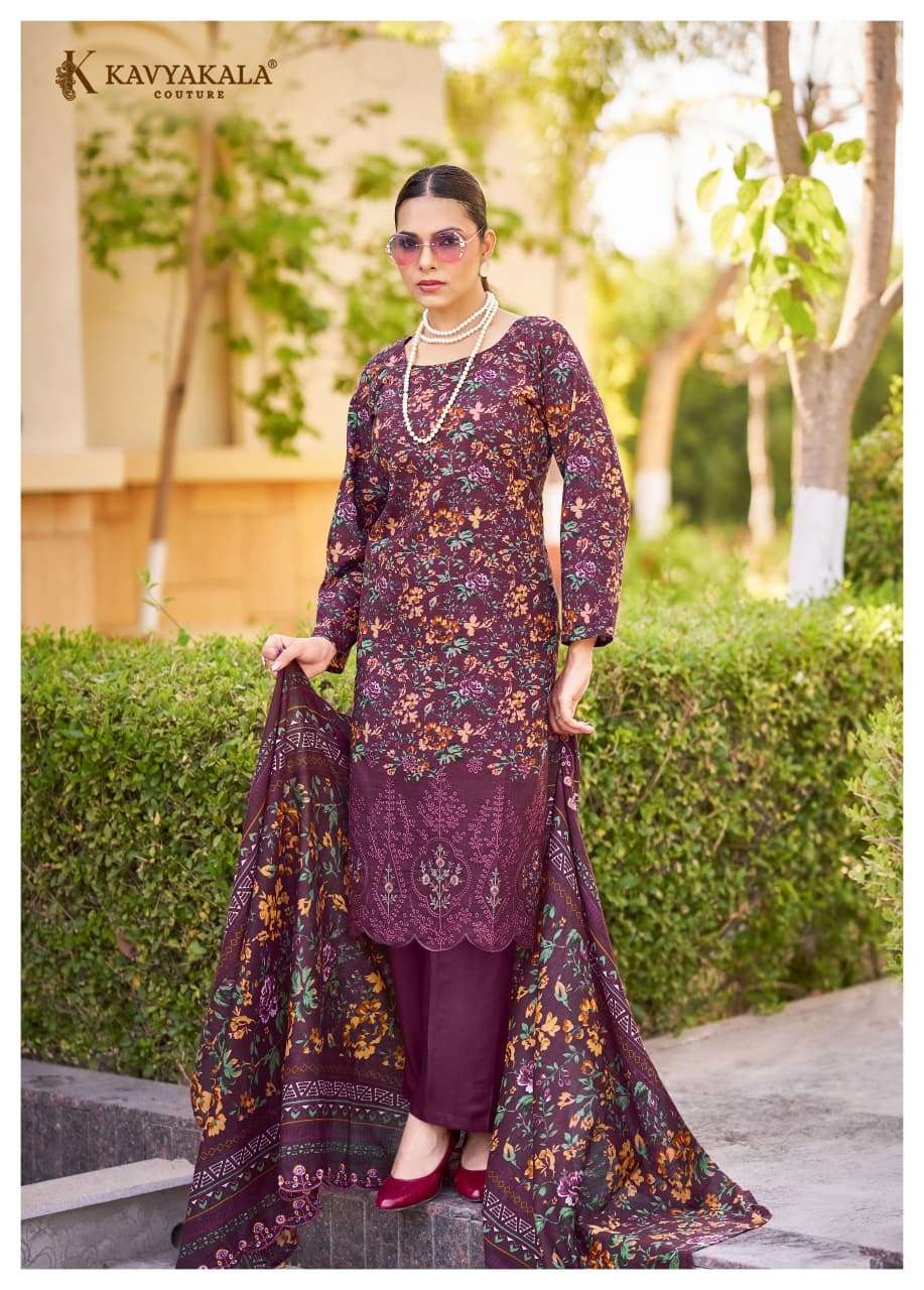 KAVYA KALA COUTURE SATRANGI LAWN COTTON DIGITAL PRINT WITH EMBROIDERY WORK SUIT