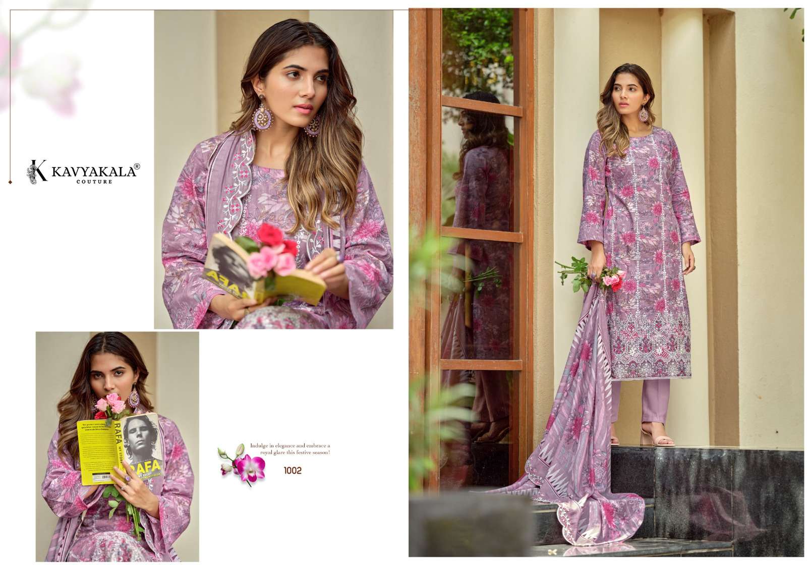 KAVYA KALA NIRMOHI VOL 4 LAWN COTTON DIGITAL PRINTS WITH LACE WORK SUIT