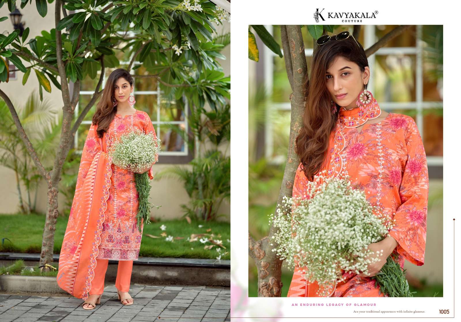 KAVYA KALA NIRMOHI VOL 4 LAWN COTTON DIGITAL PRINTS WITH LACE WORK SUIT