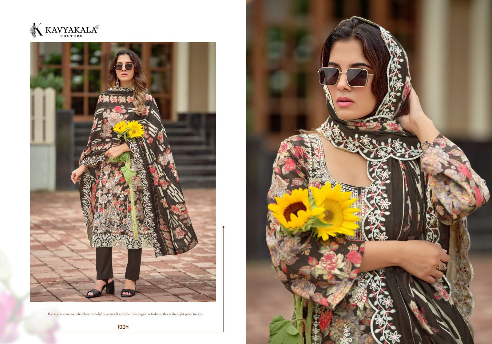 KAVYA KALA NIRMOHI VOL 4 LAWN COTTON DIGITAL PRINTS WITH LACE WORK SUIT