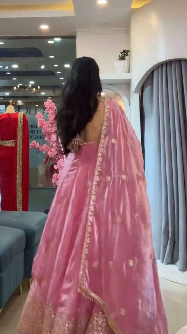 KD 1633 SILK DESIGNER WORK WEDDING WEAR LONG GOWN WITH PENT AND DUPATTA SET 