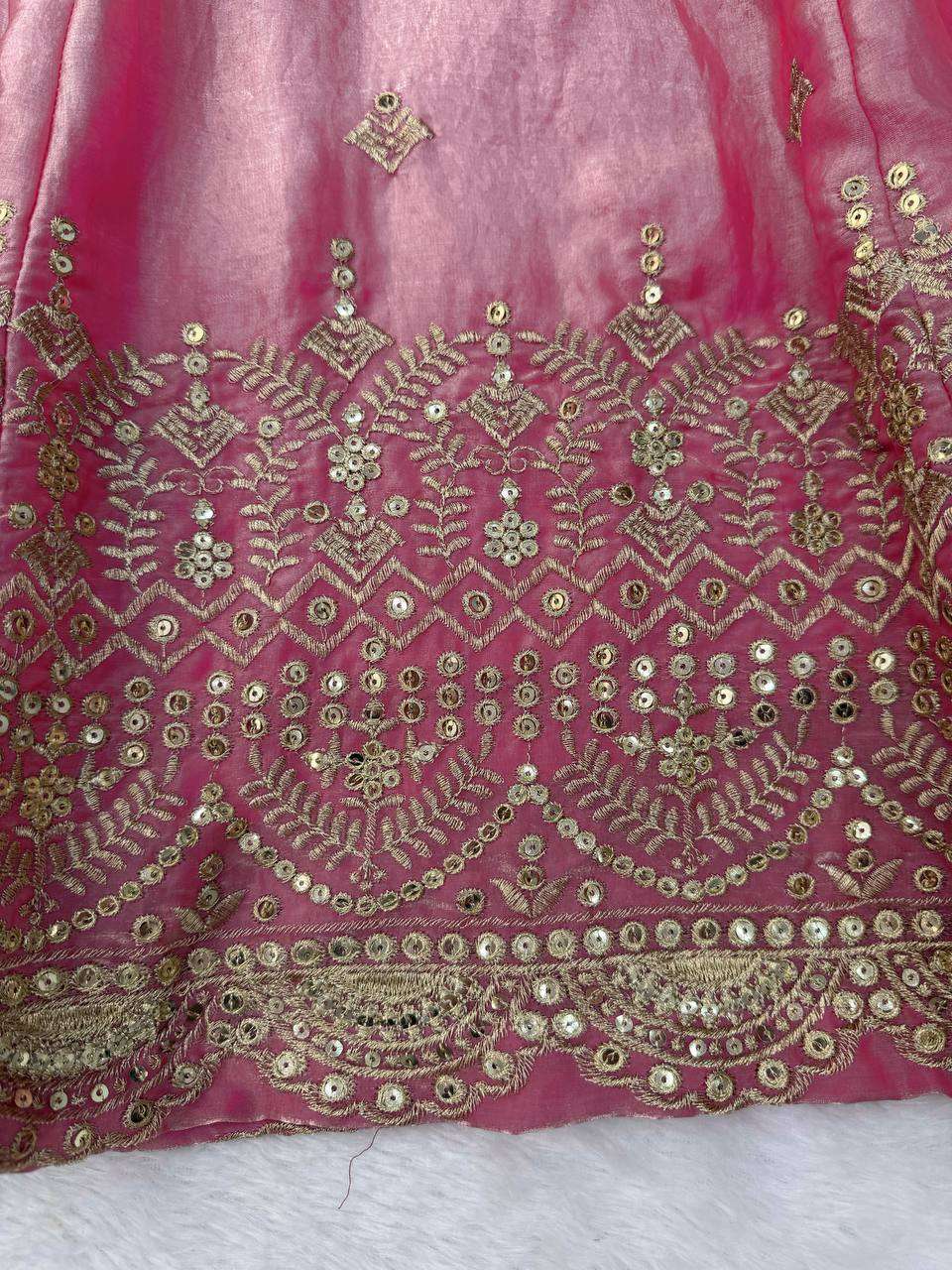 KD 1633 SILK DESIGNER WORK WEDDING WEAR LONG GOWN WITH PENT AND DUPATTA SET 