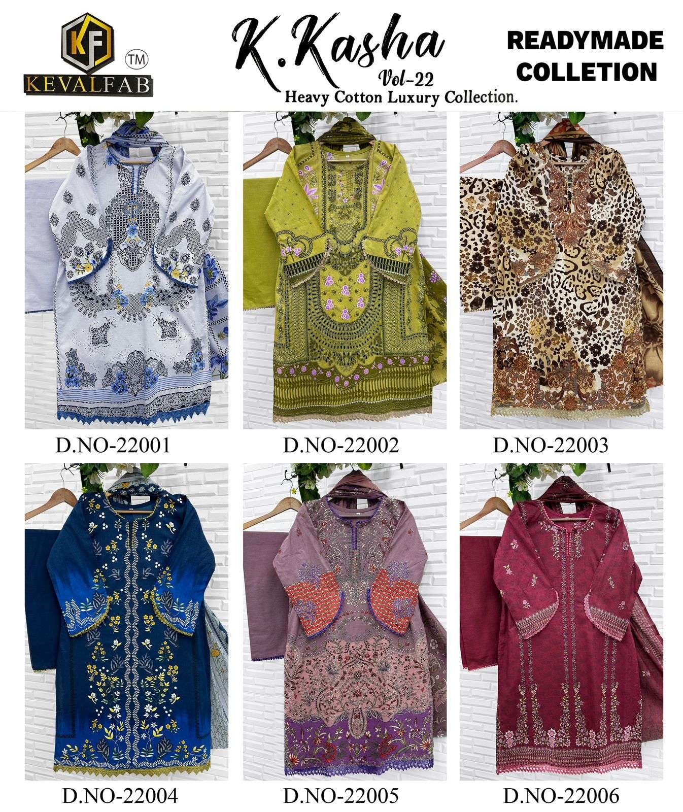 KEVAL FAB K KASHA VOL 22 READY MADE COLLECTION 