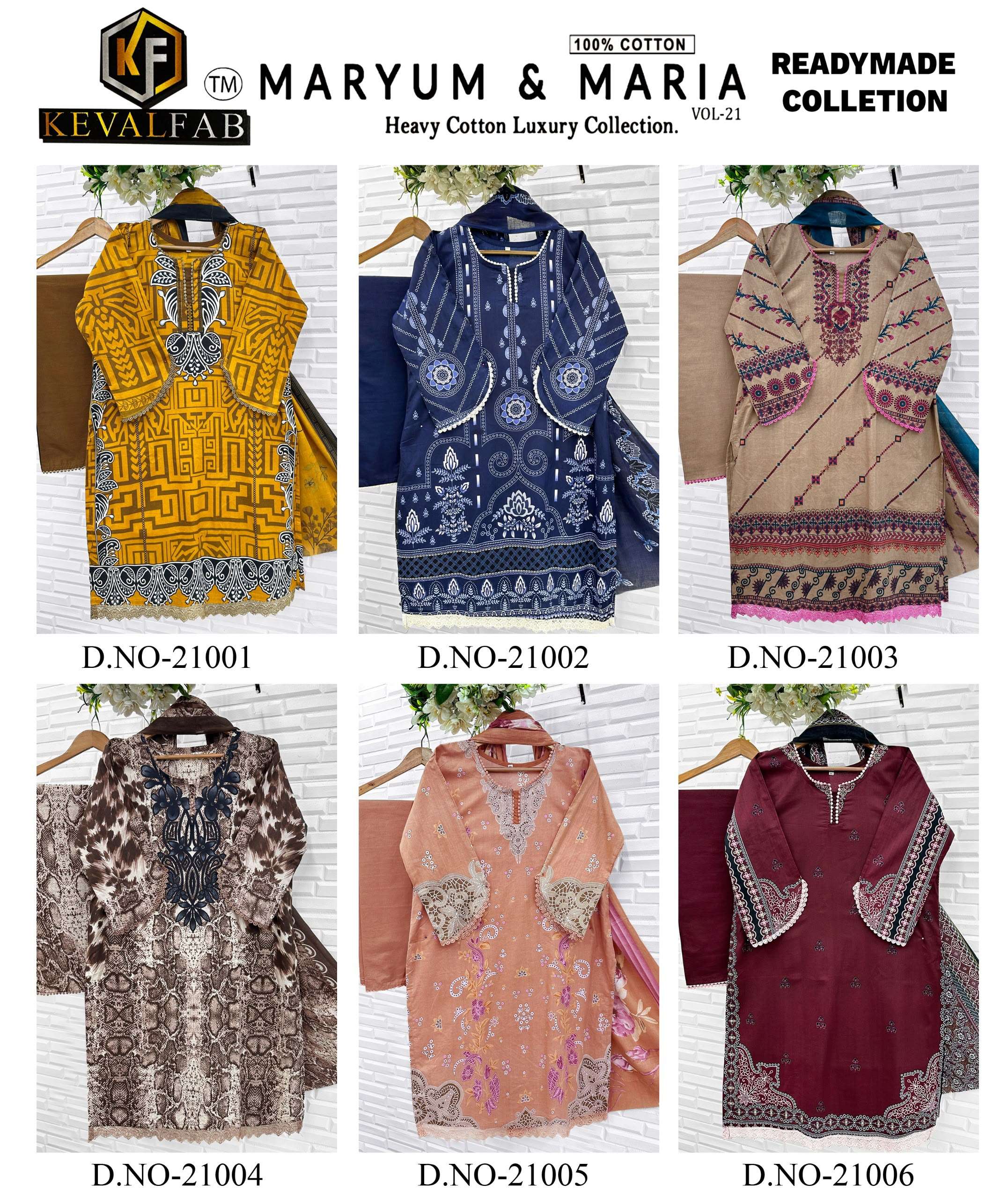 KEVAL FAB MARYUM & MARIA VOL 21 READY MADE COLLECTION 
