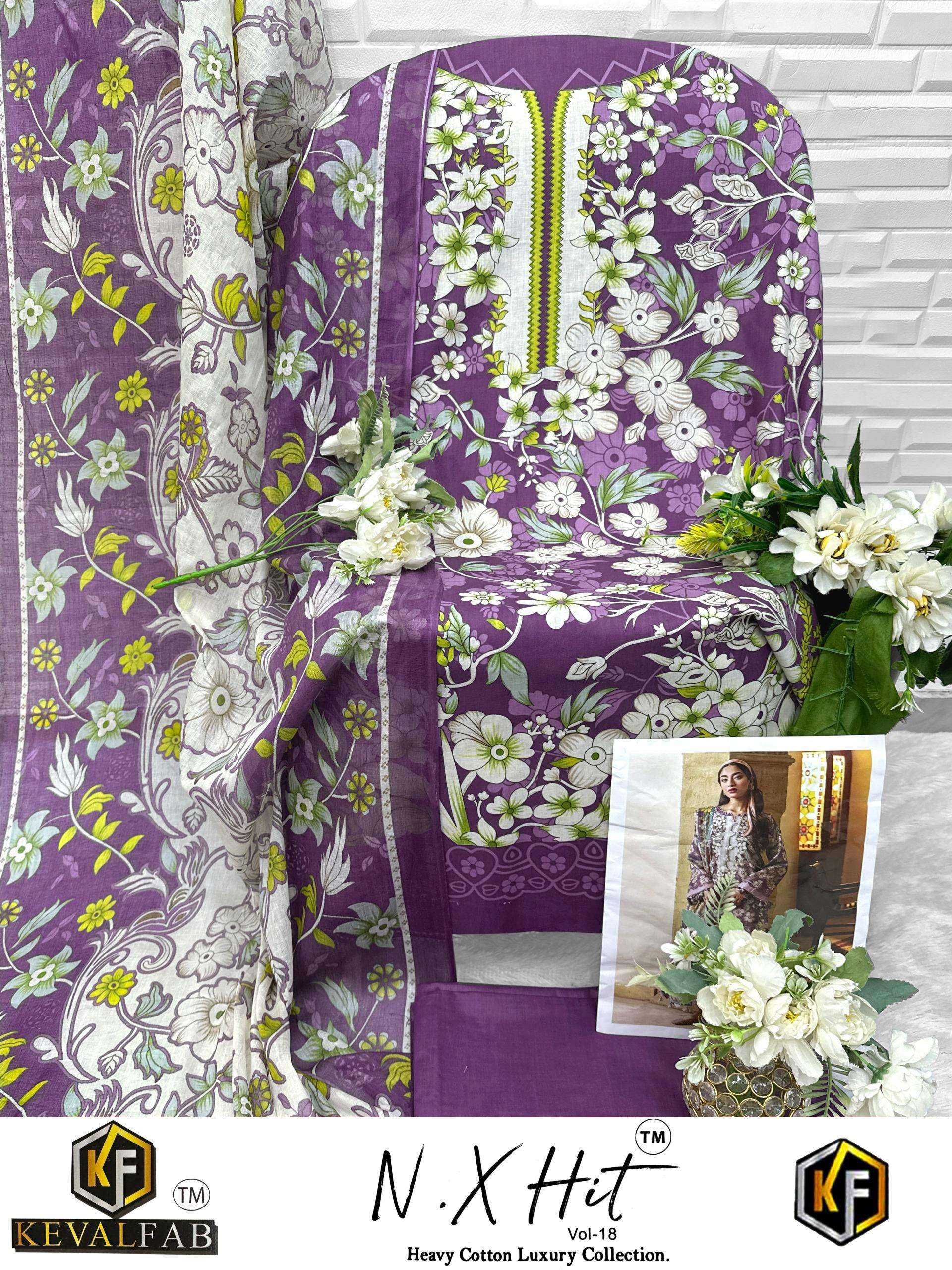 KEVAL FAB NX HIT COTTON LUXURY COLLECTION VOL 18 COTTON DIGITAL PRINT SALWAR SUIT
