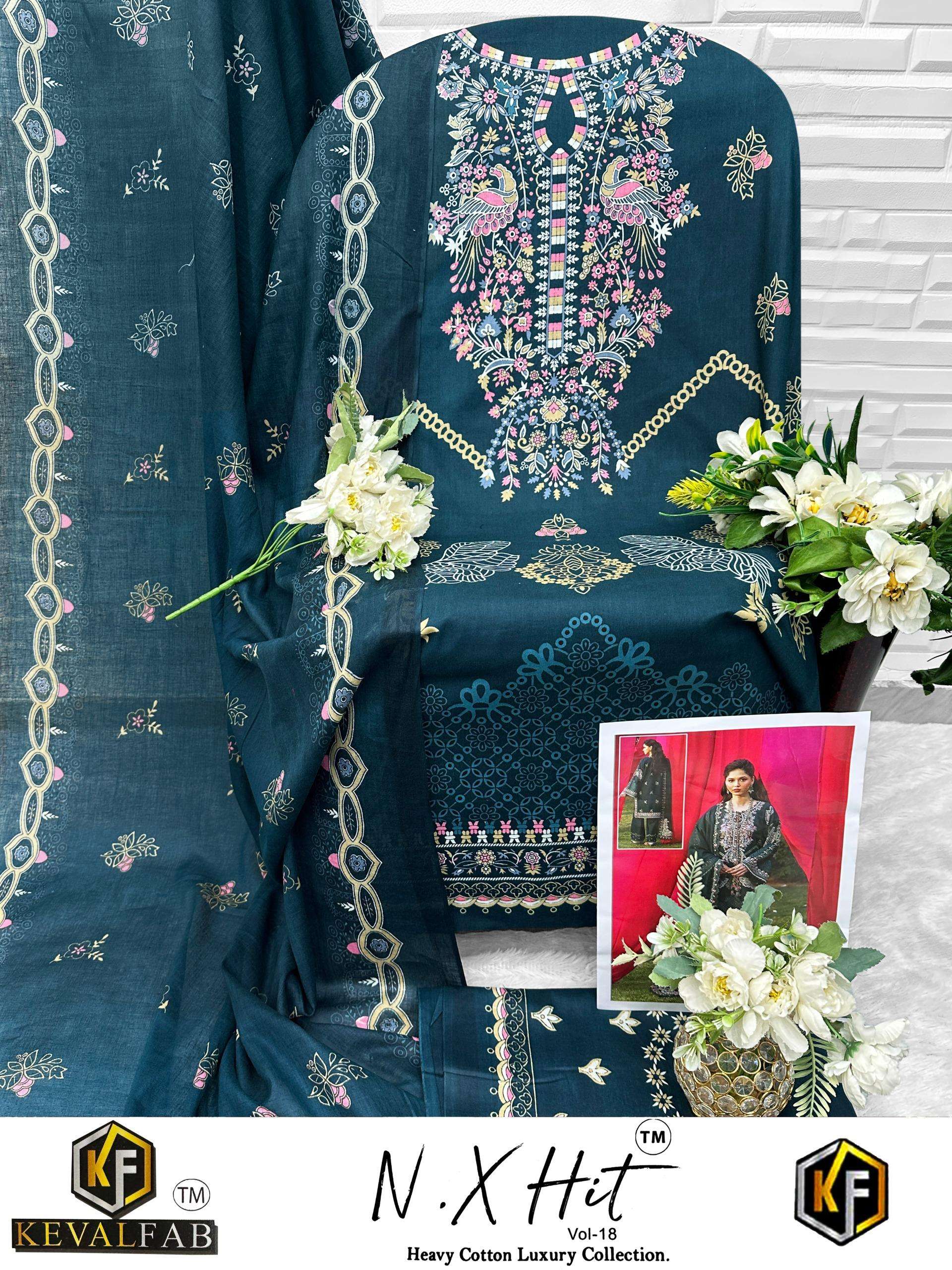 KEVAL FAB NX HIT COTTON LUXURY COLLECTION VOL 18 COTTON DIGITAL PRINT SALWAR SUIT