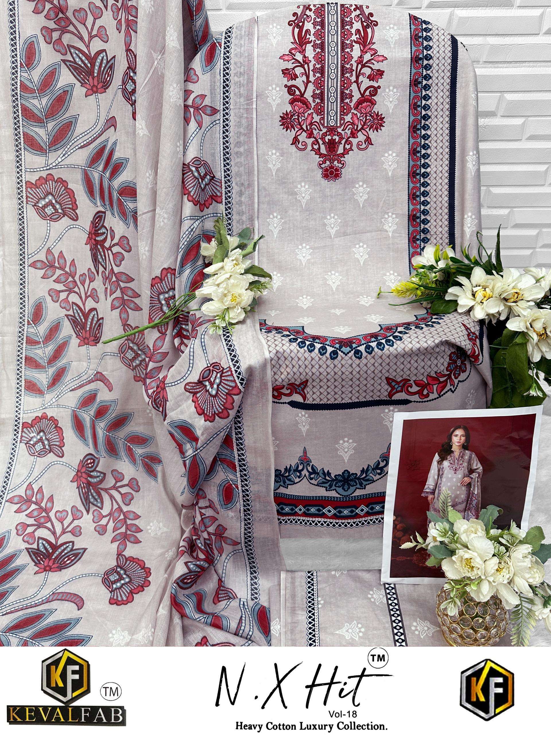 KEVAL FAB NX HIT COTTON LUXURY COLLECTION VOL 18 COTTON DIGITAL PRINT SALWAR SUIT