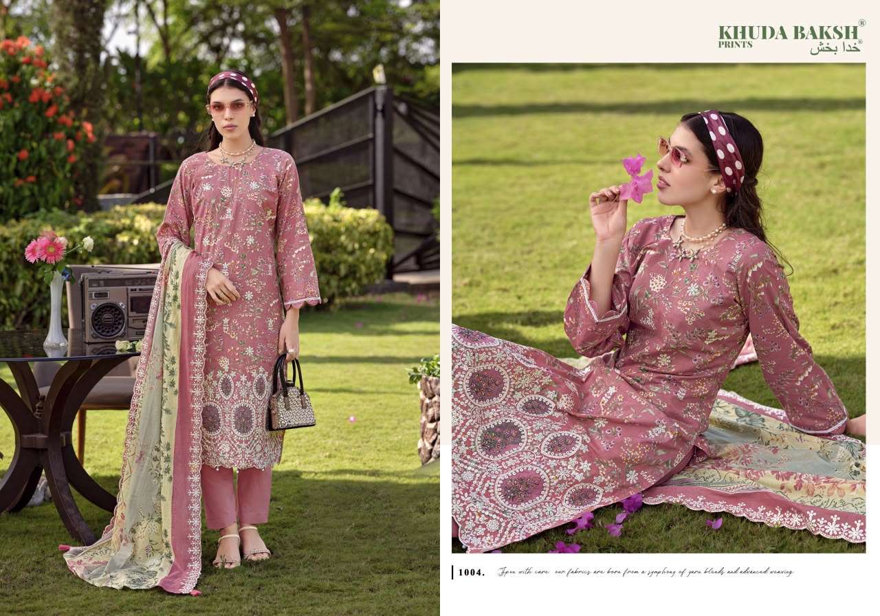 KHUDHA BAKSH PRINTS DASTAAN E JASHAN VOL 3 LAWN COTTON DIGITAL PRINT WITH FANCY KASHMIRI WORK SUIT