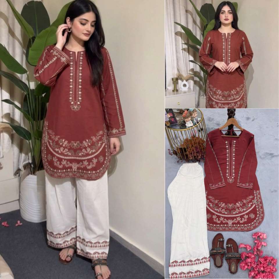 LADY LOOK 050 SILK PREETY LOOK DESIGNER LADIES KURTI WITH BOTTOM PAIR 