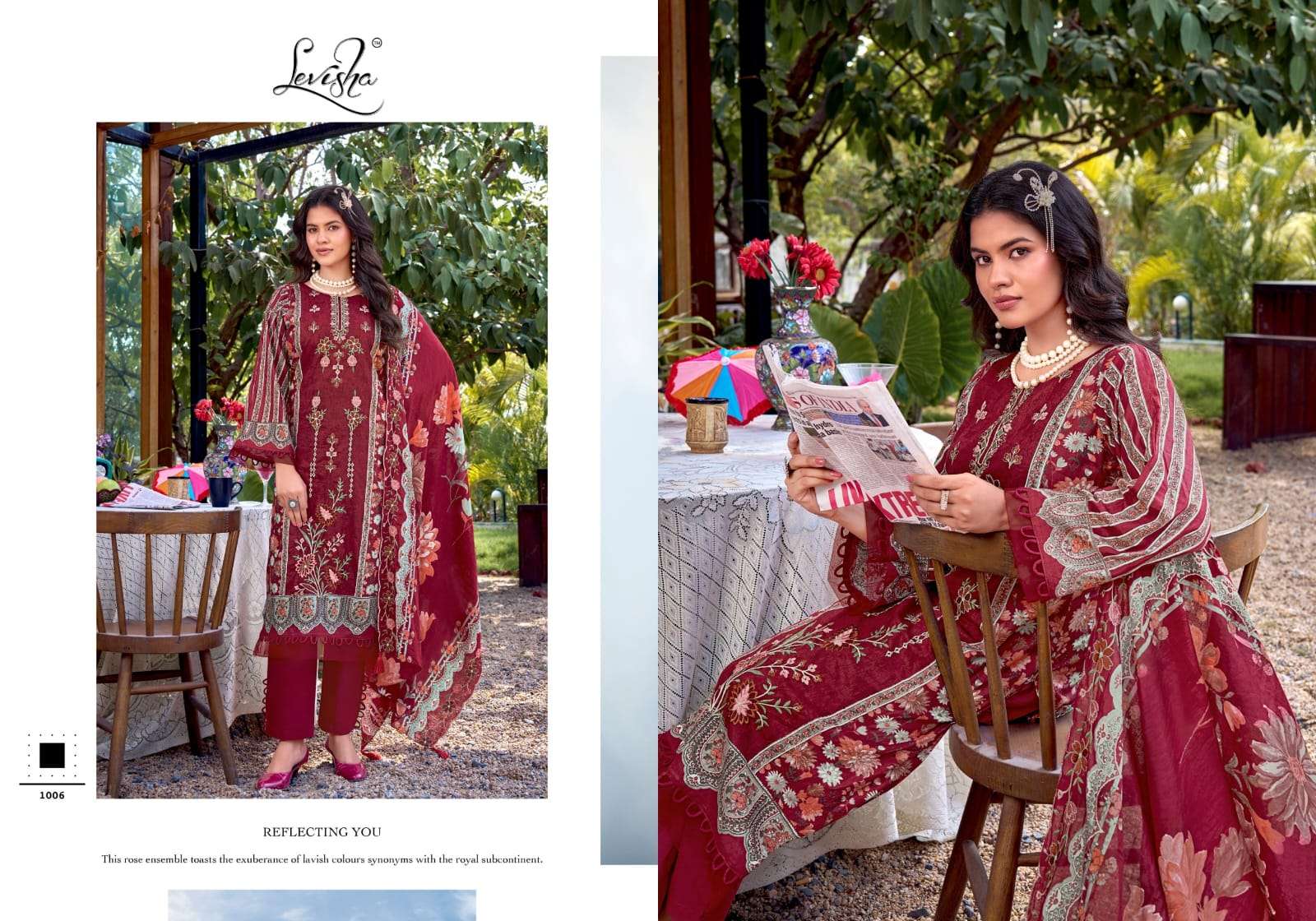 LEVISHA BIN SAEED NX VOL 6 LAWN COTTON DIGITAL PRINT WITH FANCY WORK SUIT