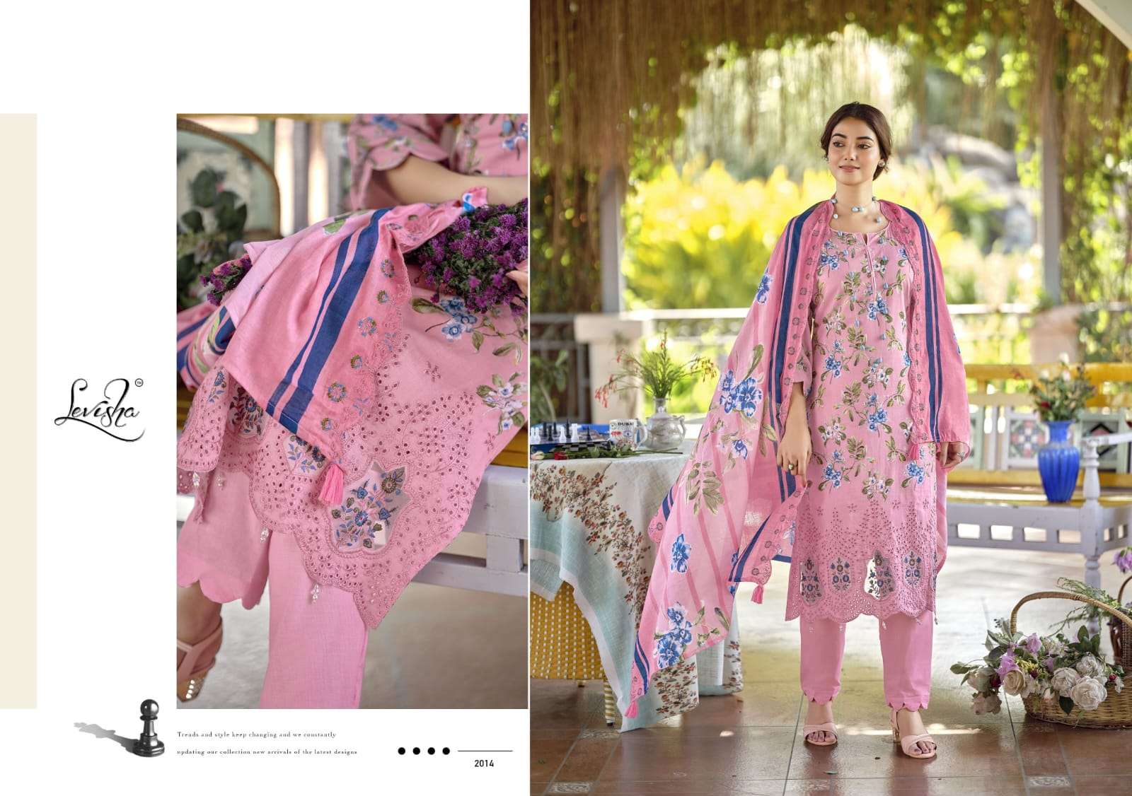 LEVISHA NAWAZISH VOL 2 LAWN COTTON DIGITAL PAKISTANI PRINT WITH FANCY EMBROIDERY WORK SUIT