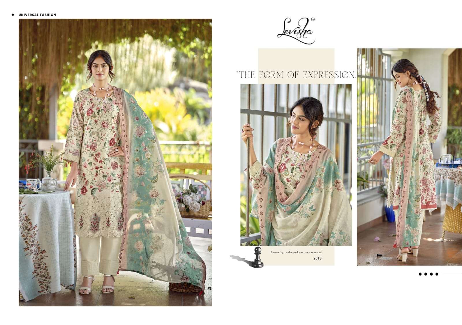 LEVISHA NAWAZISH VOL 2 LAWN COTTON DIGITAL PAKISTANI PRINT WITH FANCY EMBROIDERY WORK SUIT
