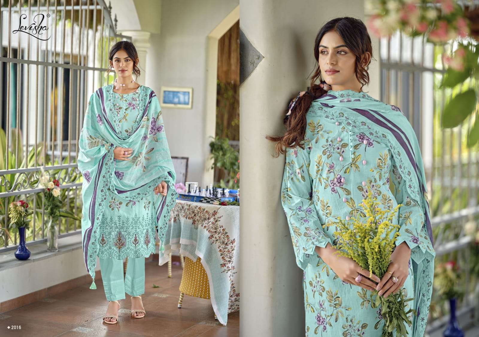 LEVISHA NAWAZISH VOL 2 LAWN COTTON DIGITAL PAKISTANI PRINT WITH FANCY EMBROIDERY WORK SUIT