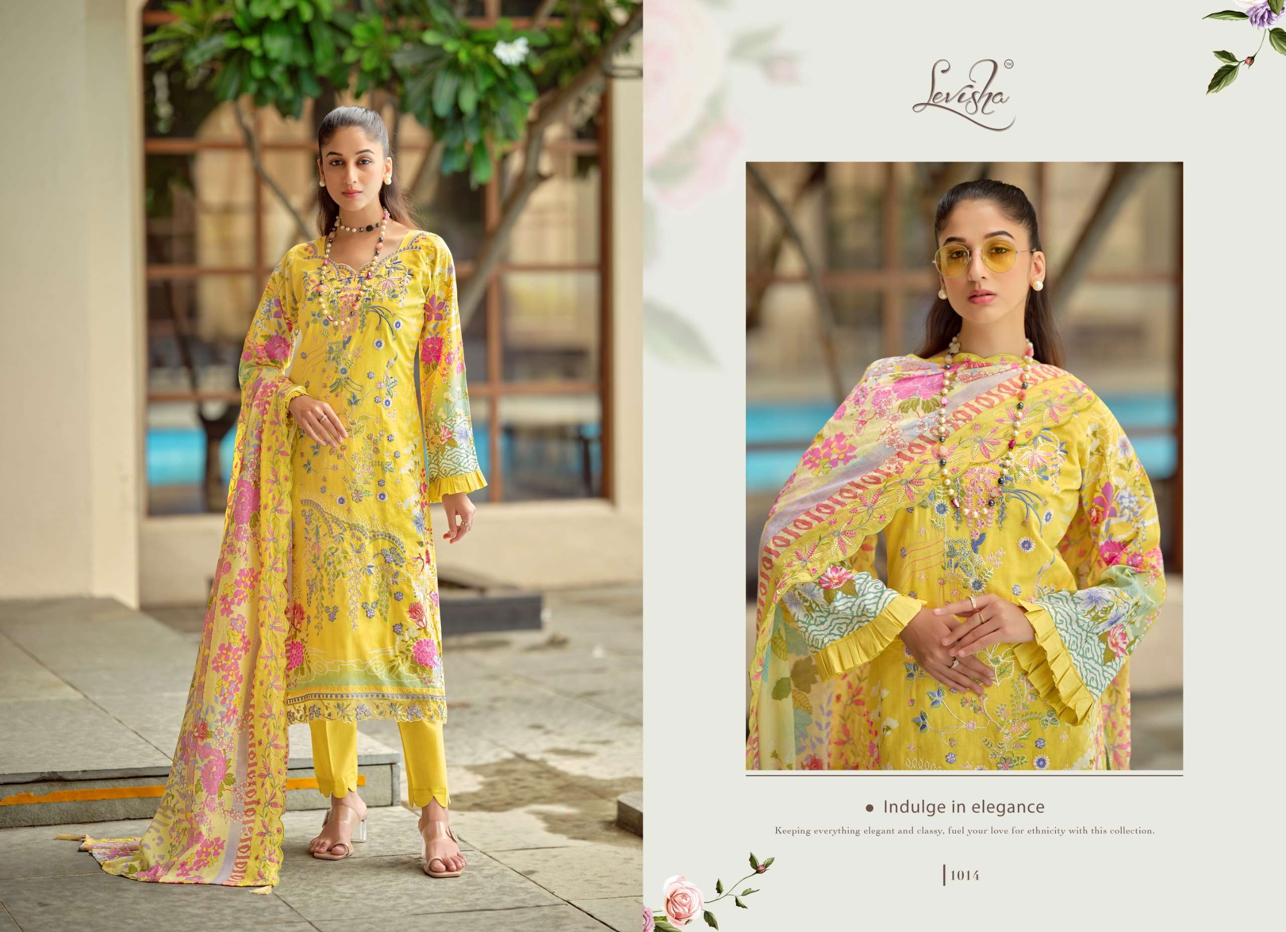 LEVISHA ZARA SHAHJAHAN LAWN COTTON DIGITAL PRINT WITH EMBROIDERY DESIGNER WORK SUIT