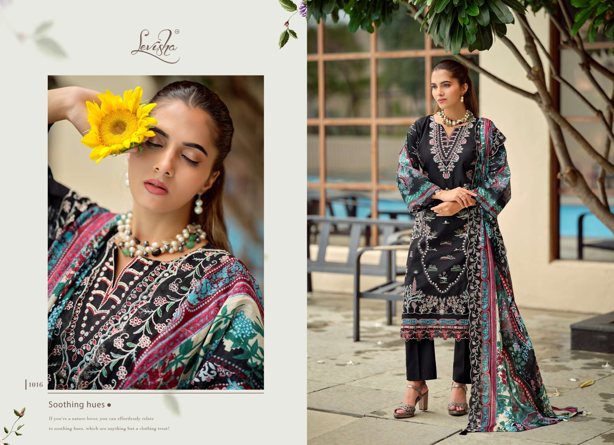 LEVISHA ZARA SHAHJAHAN LAWN COTTON DIGITAL PRINT WITH EMBROIDERY DESIGNER WORK SUIT