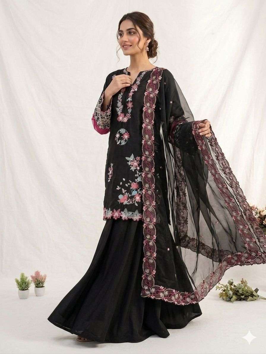 LG 2116 SILK BEAUTIFUL EMBROIDERED DESIGNER WORK PARTY WEAR LADIES SUIT