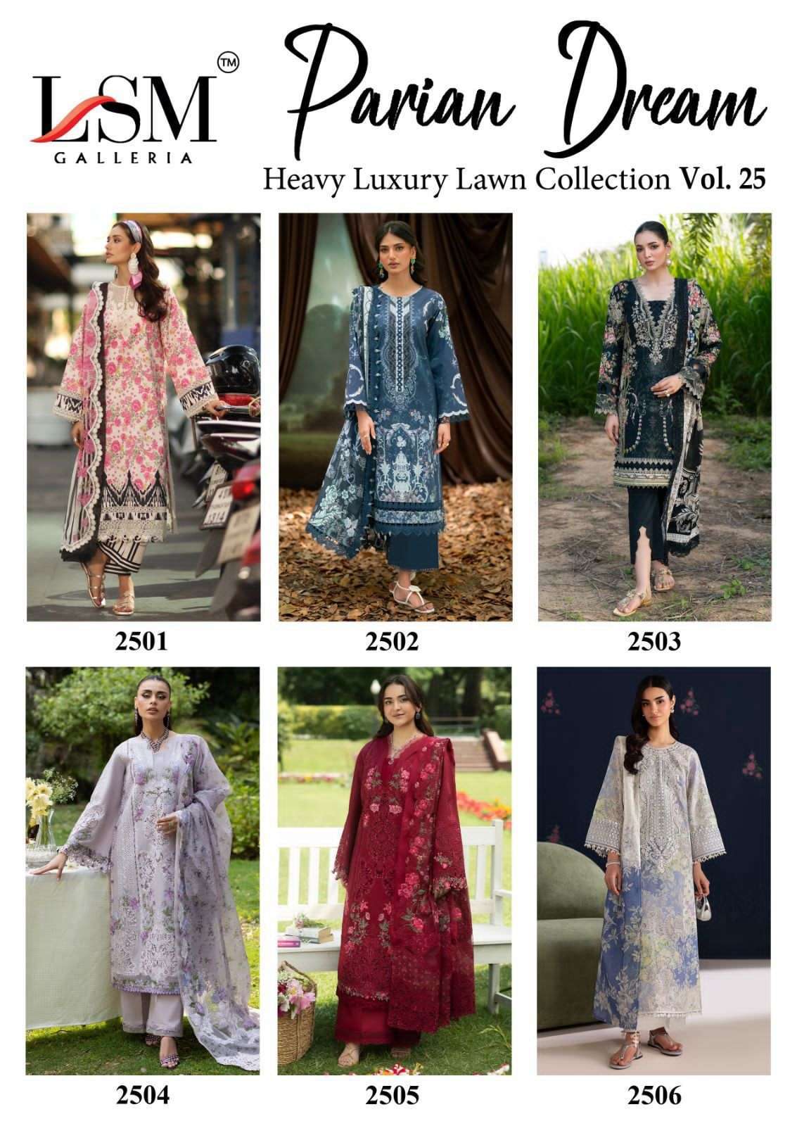 LSM GALLERIA PARIAN DREAM HEAVY LUXURY LAWN COLLECTION VOL 25 LAWN COTTON DIGITAL PRINT SALWAR SUIT