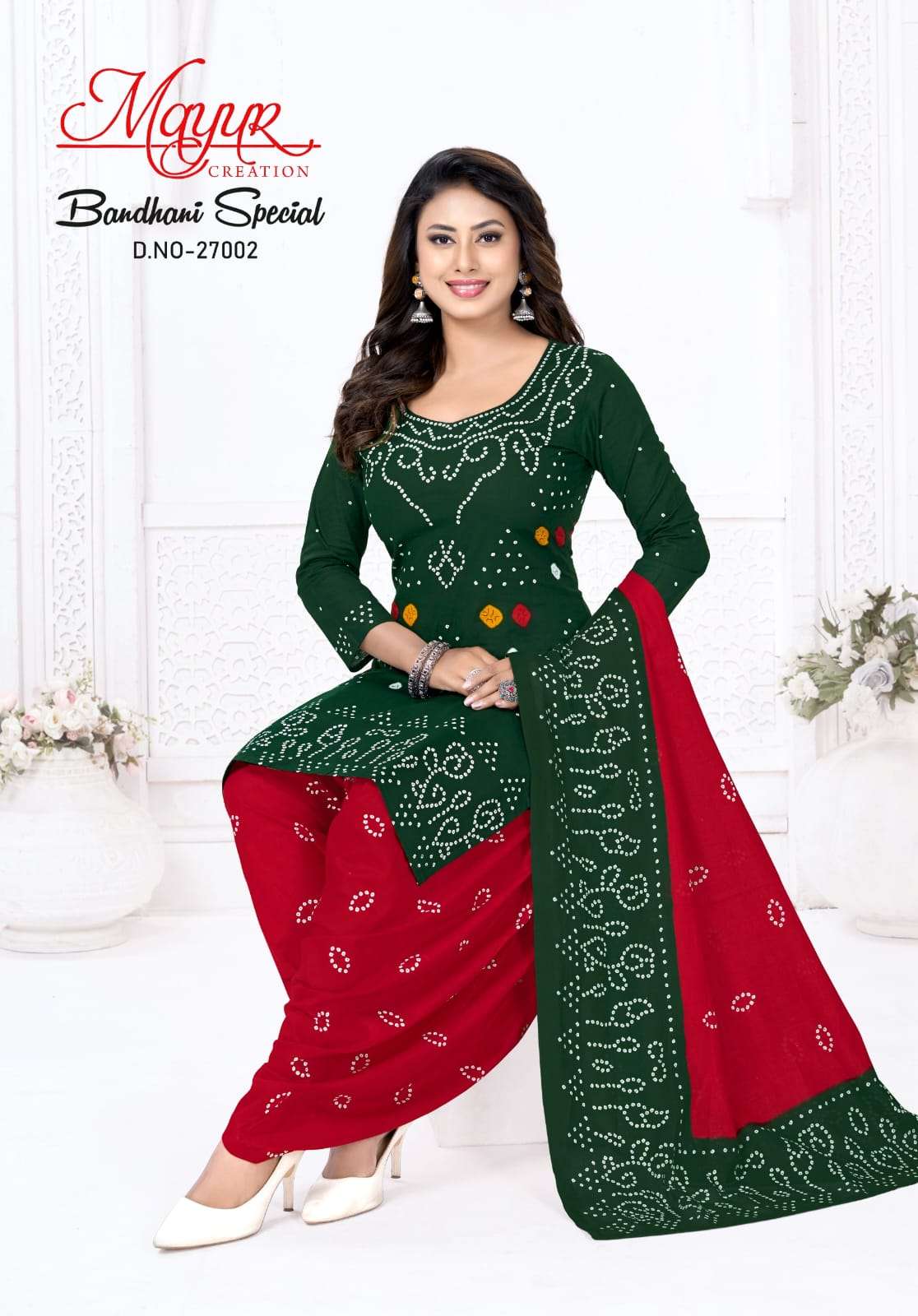 MAYUR CREATION BANDHANI SPECIAL VOL 27 COTTON BANDHANI PRINT PATIYALA SALWAR SUIT
