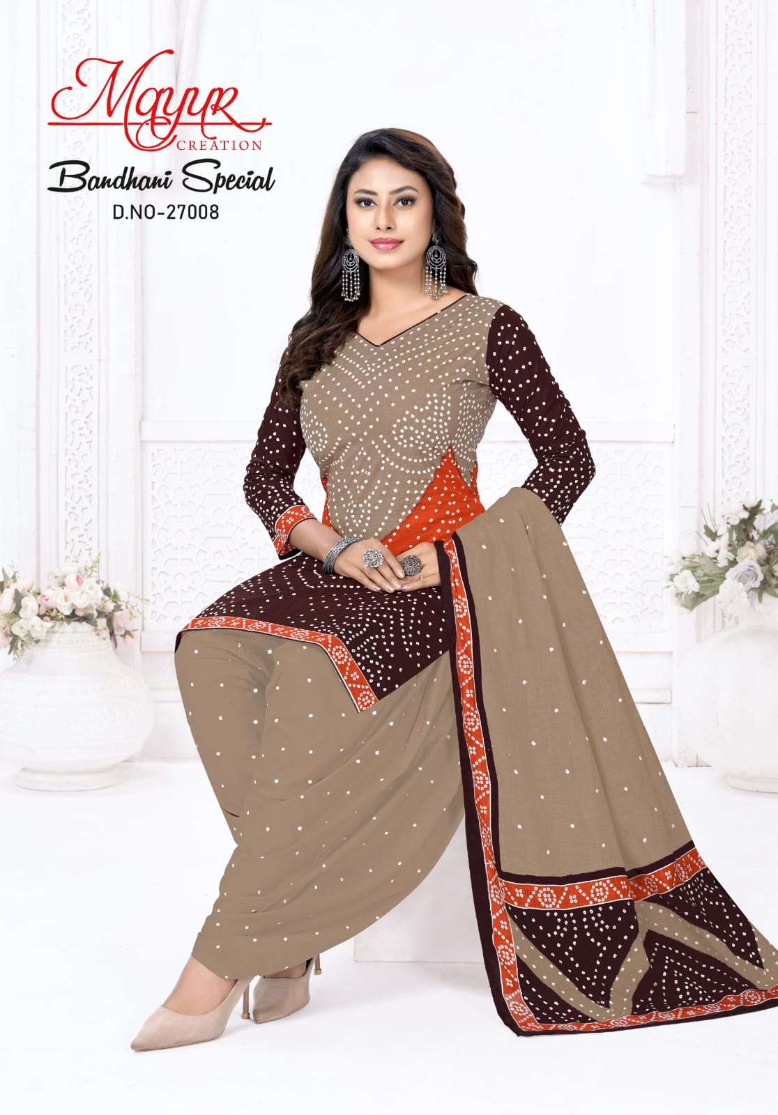 MAYUR CREATION BANDHANI SPECIAL VOL 27 COTTON BANDHANI PRINT PATIYALA SALWAR SUIT
