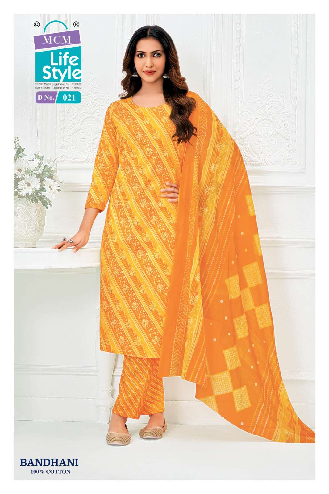MCM LIFESTYLE BANDHANI COTTON PRINTED LADIES READY MADE SUIT