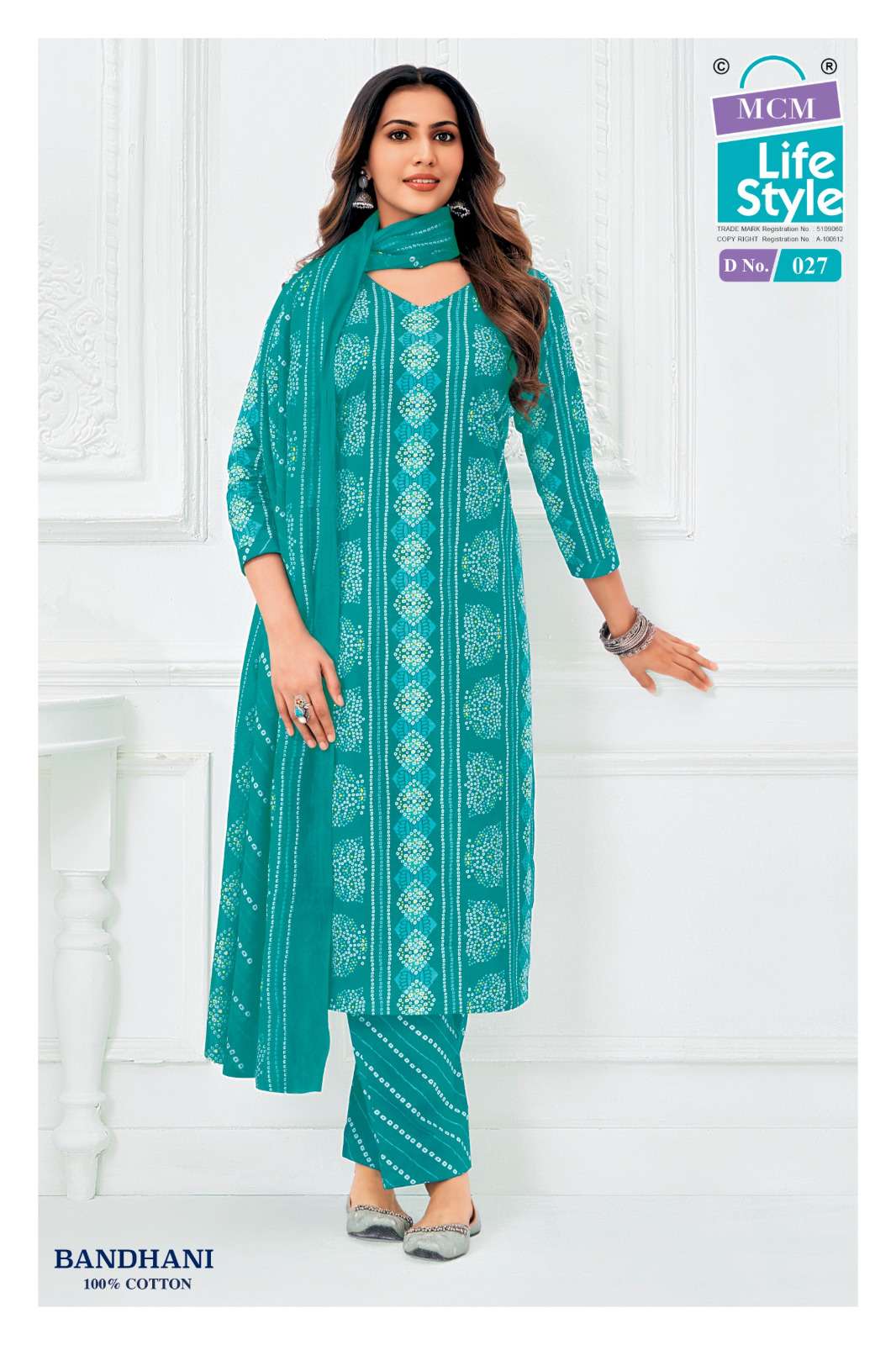 MCM LIFESTYLE BANDHANI COTTON PRINTED LADIES READY MADE SUIT