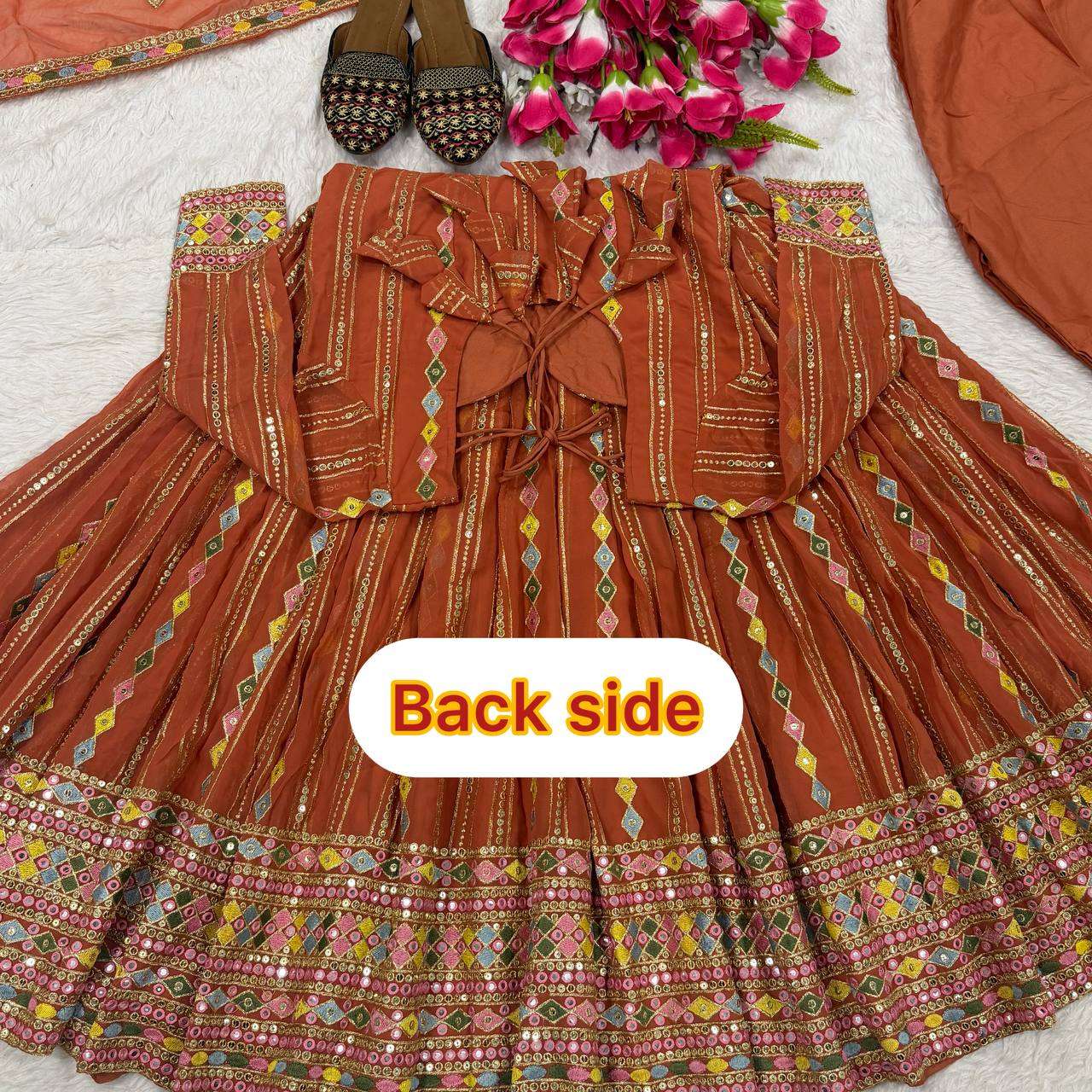 MD 3100 GEORGETTE SEQUENCE DESIGNER WORK PARTY WEAR ANARKALI GOWN STYLE SUIT