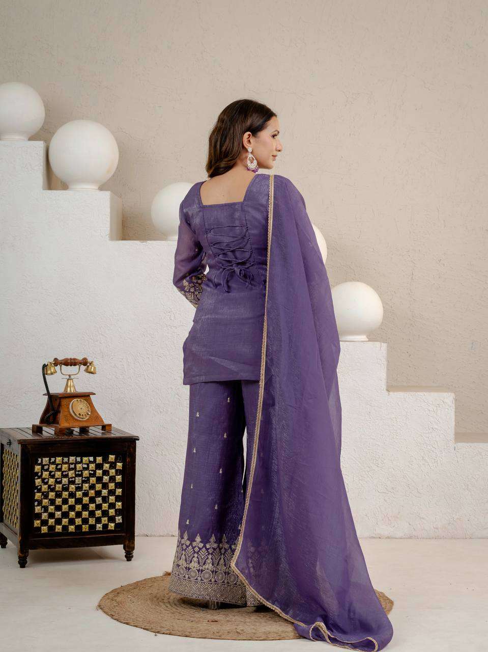 MD 3103 SILK SEQUENCE EMBROIDERY DESIGNER WORK PARTY WEAR LADIES SUIT