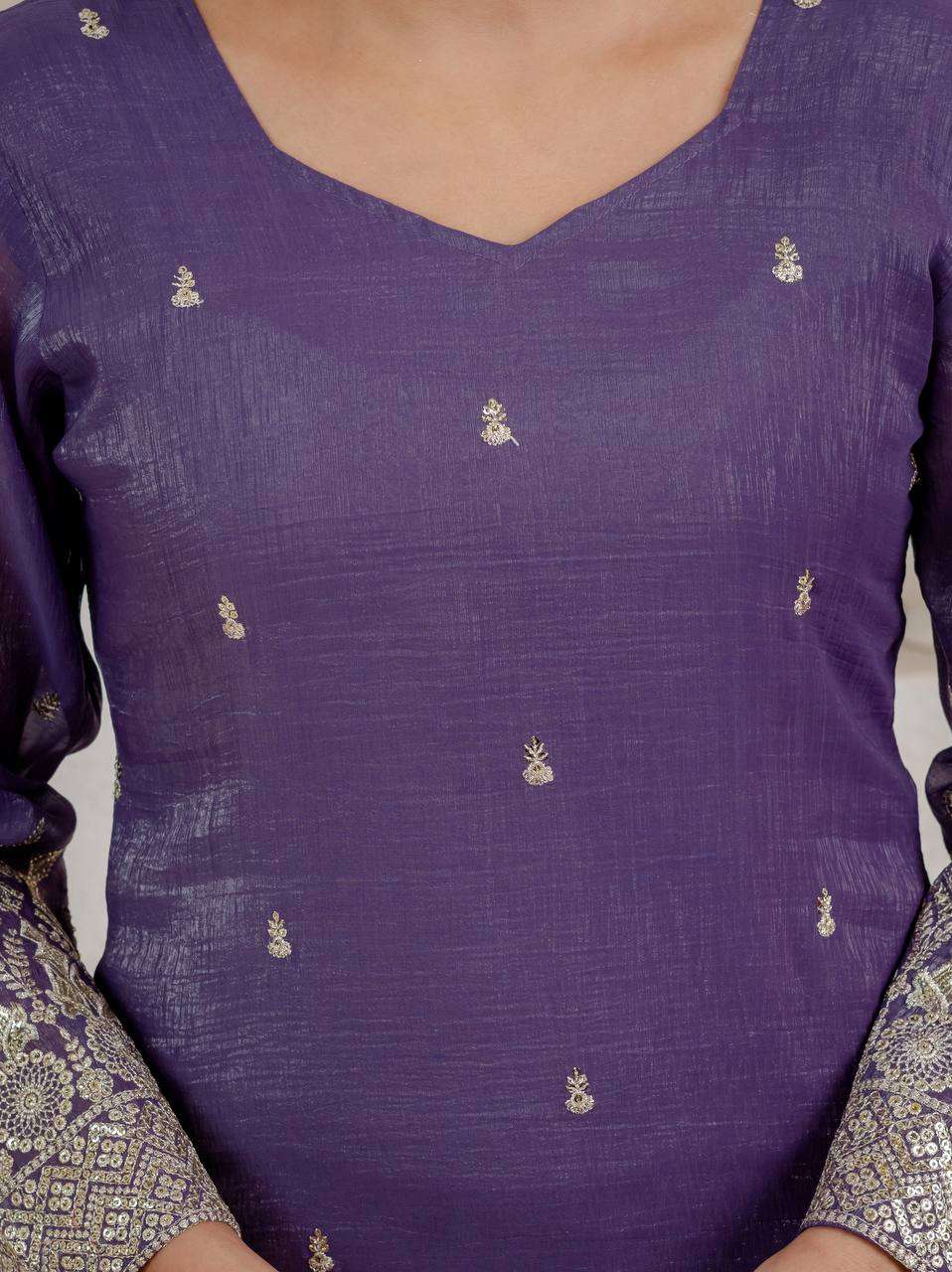 MD 3103 SILK SEQUENCE EMBROIDERY DESIGNER WORK PARTY WEAR LADIES SUIT