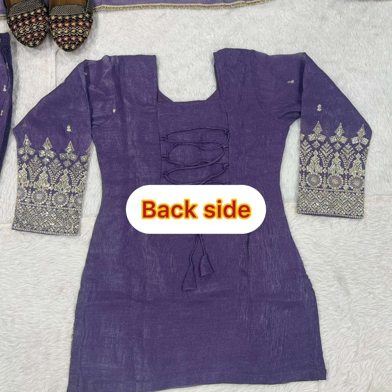 MD 3103 SILK SEQUENCE EMBROIDERY DESIGNER WORK PARTY WEAR LADIES SUIT