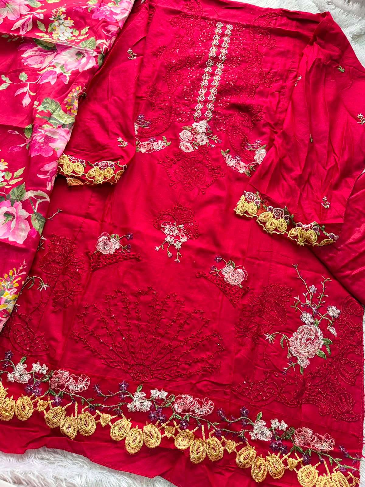 MEHBOOB TEX D NO 2026 AB COTTON WITH HEAVY EMBROIDERY DESIGNER WORK SUIT