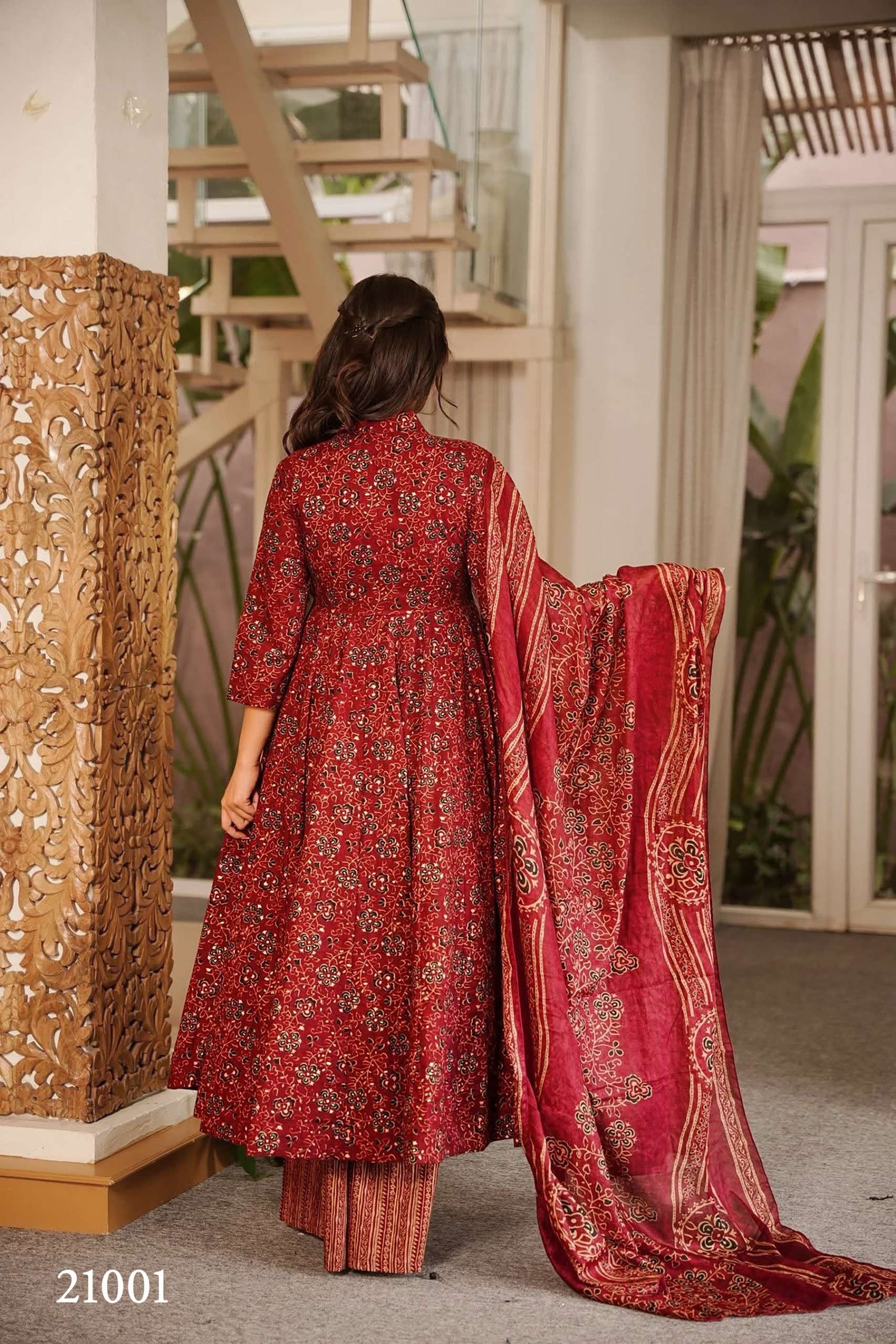 MF CLORA VOL 21 MUSLIN BEAUTIFUL PRINTED FANCY LOOK READY LADIES GOWN BOTTOM AND DUPATTA SET 