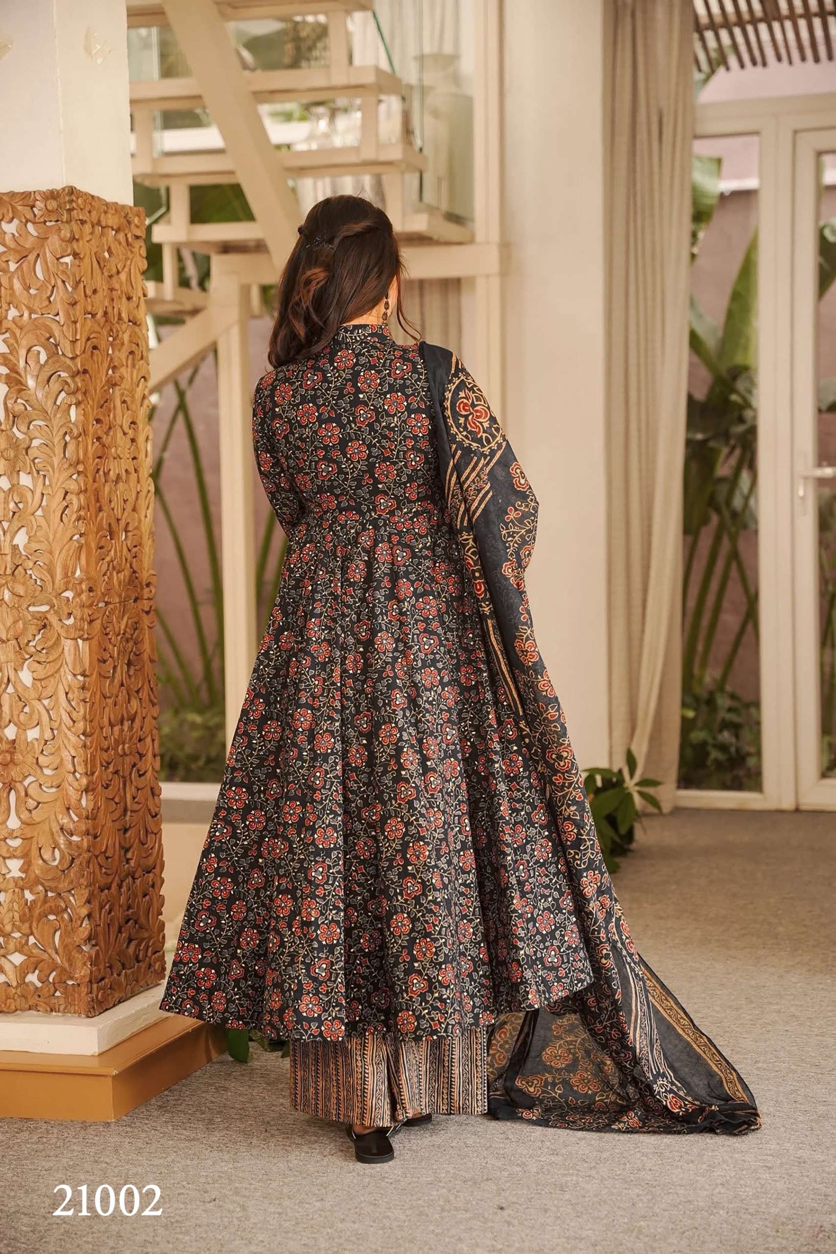 MF CLORA VOL 21 MUSLIN BEAUTIFUL PRINTED FANCY LOOK READY LADIES GOWN BOTTOM AND DUPATTA SET 
