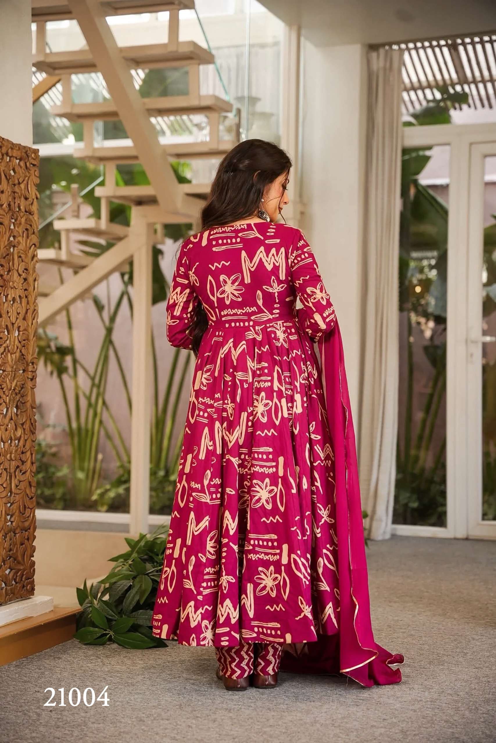 MF CLORA VOL 21 MUSLIN BEAUTIFUL PRINTED FANCY LOOK READY LADIES GOWN BOTTOM AND DUPATTA SET 