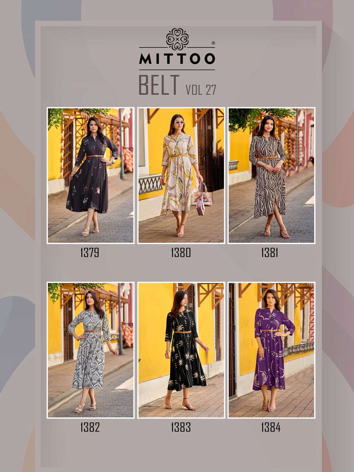 MITTOO BELT VOL 27 RAYON PRINT FANCY WESTERN STYLE LADIES GOWN 