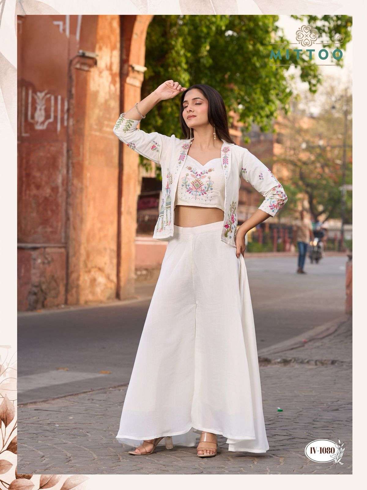 MITTOO RUKSAT CHANDERI SILK PREETY LOOKS INDO WESTERN STYLE DRESS