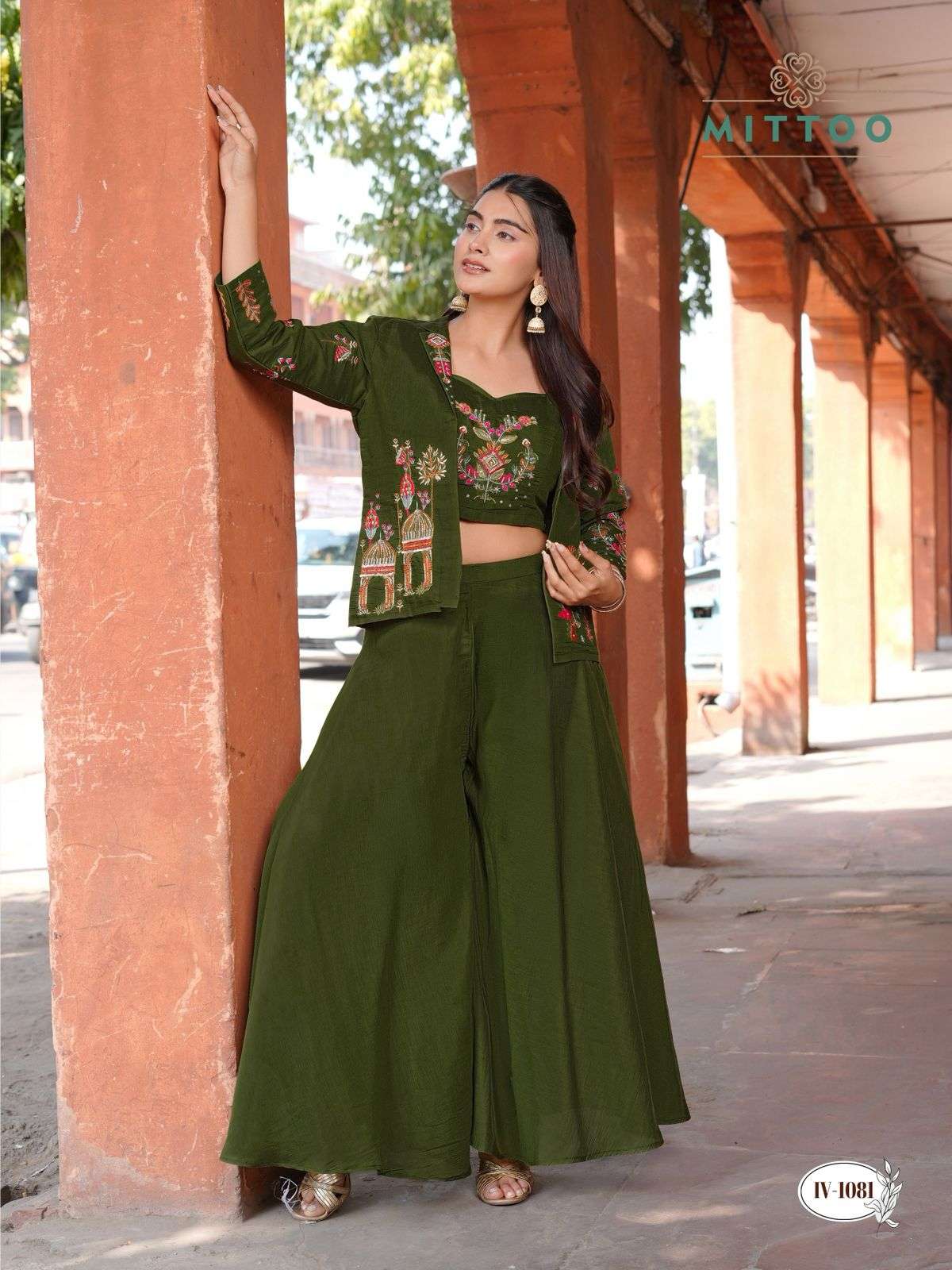 MITTOO RUKSAT CHANDERI SILK PREETY LOOKS INDO WESTERN STYLE DRESS